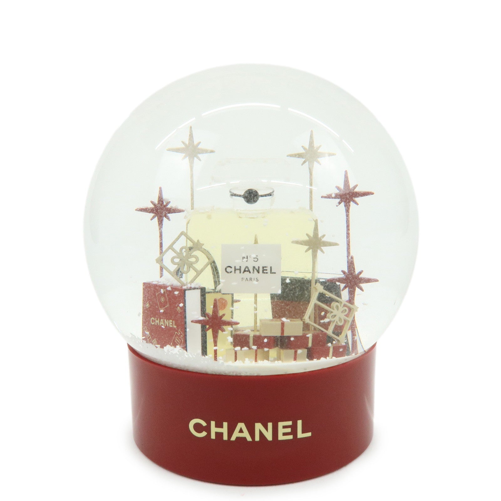 CHANEL Snow Dome No.5 Perfume Bottle Edition Bordeaux Clear