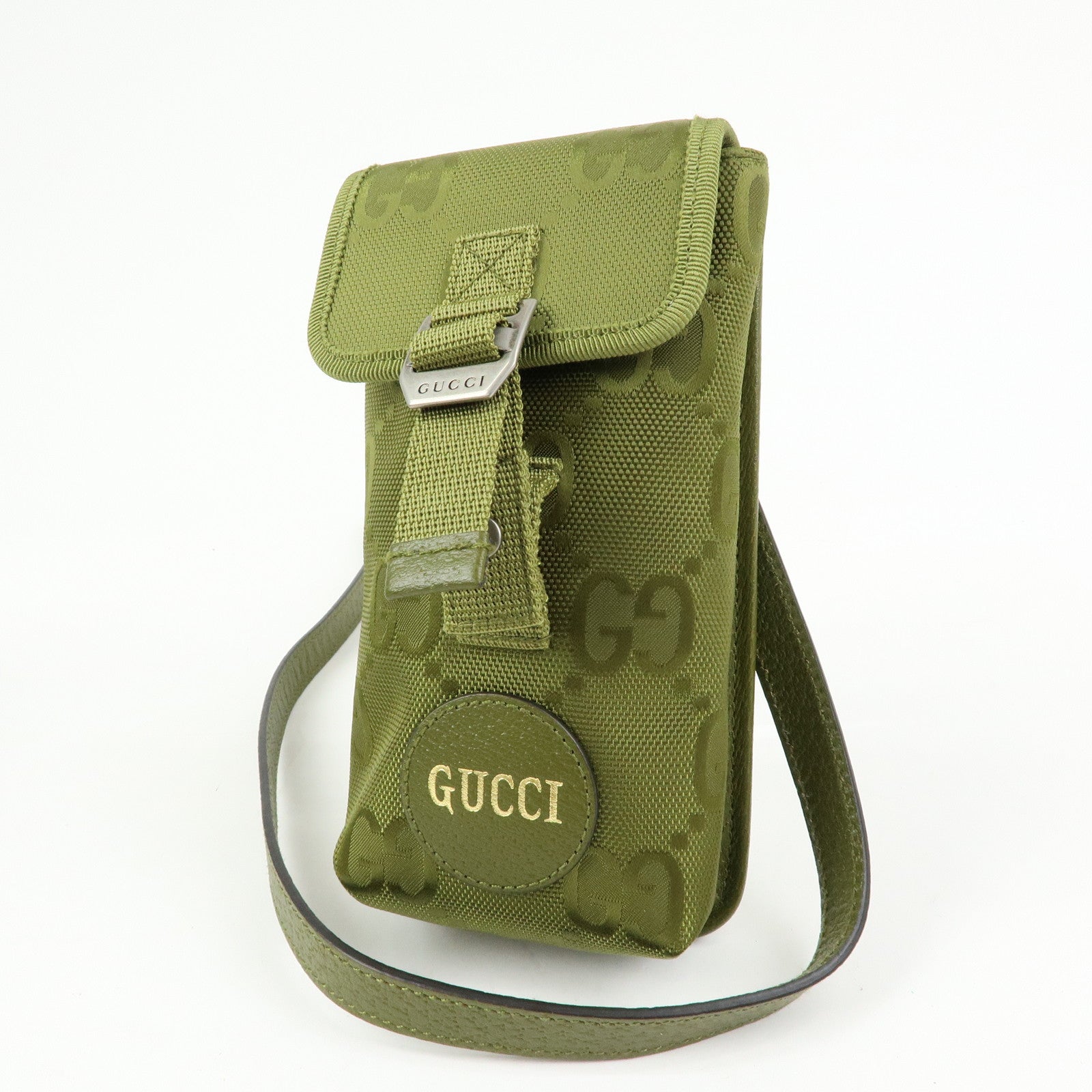 GUCCI Off The Grid Nylon Shoulder Bag Crossbody Bag Green 696018