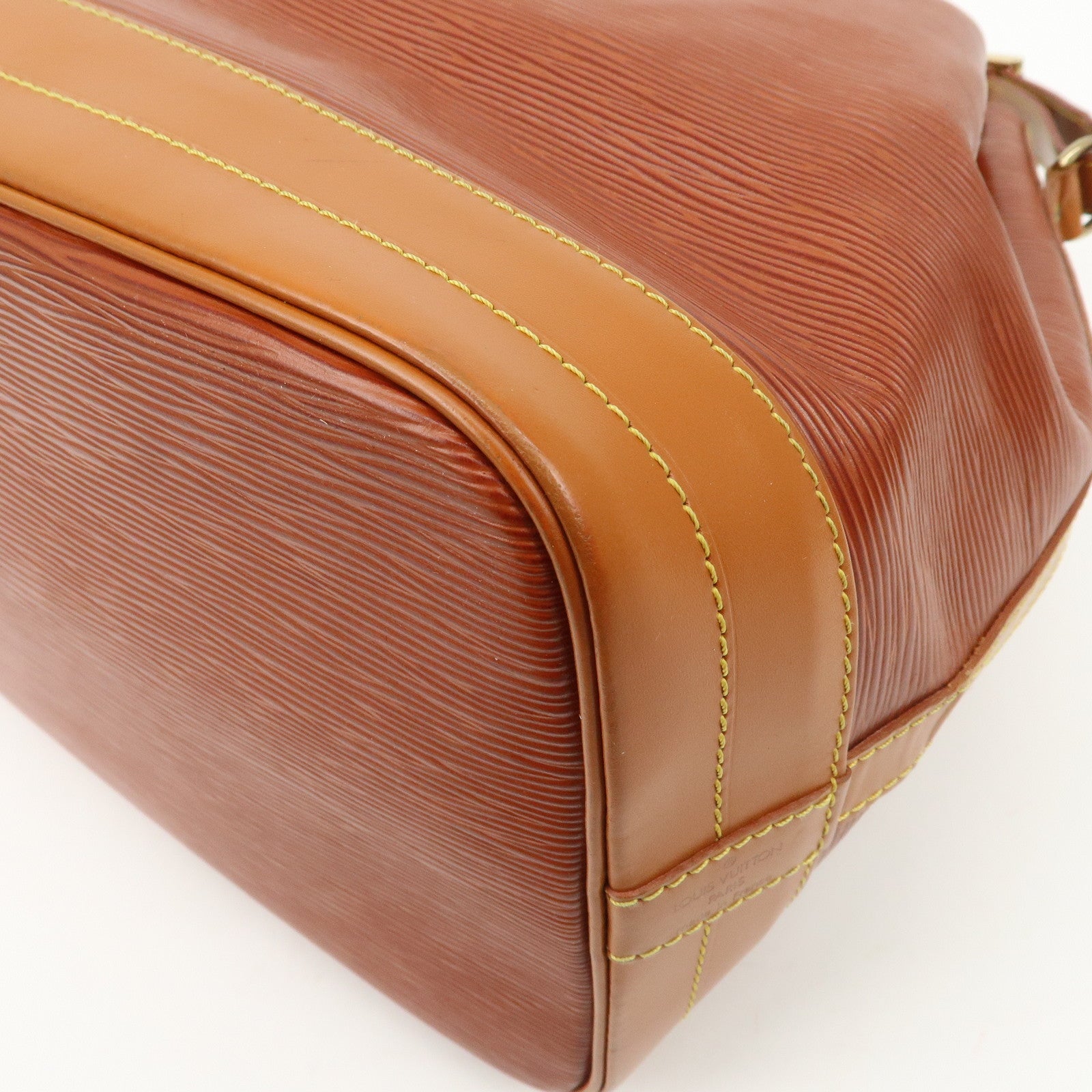 Louis Vuitton Epi Noe Shoulder Bag Zipang Gold Kenya Brown M44028