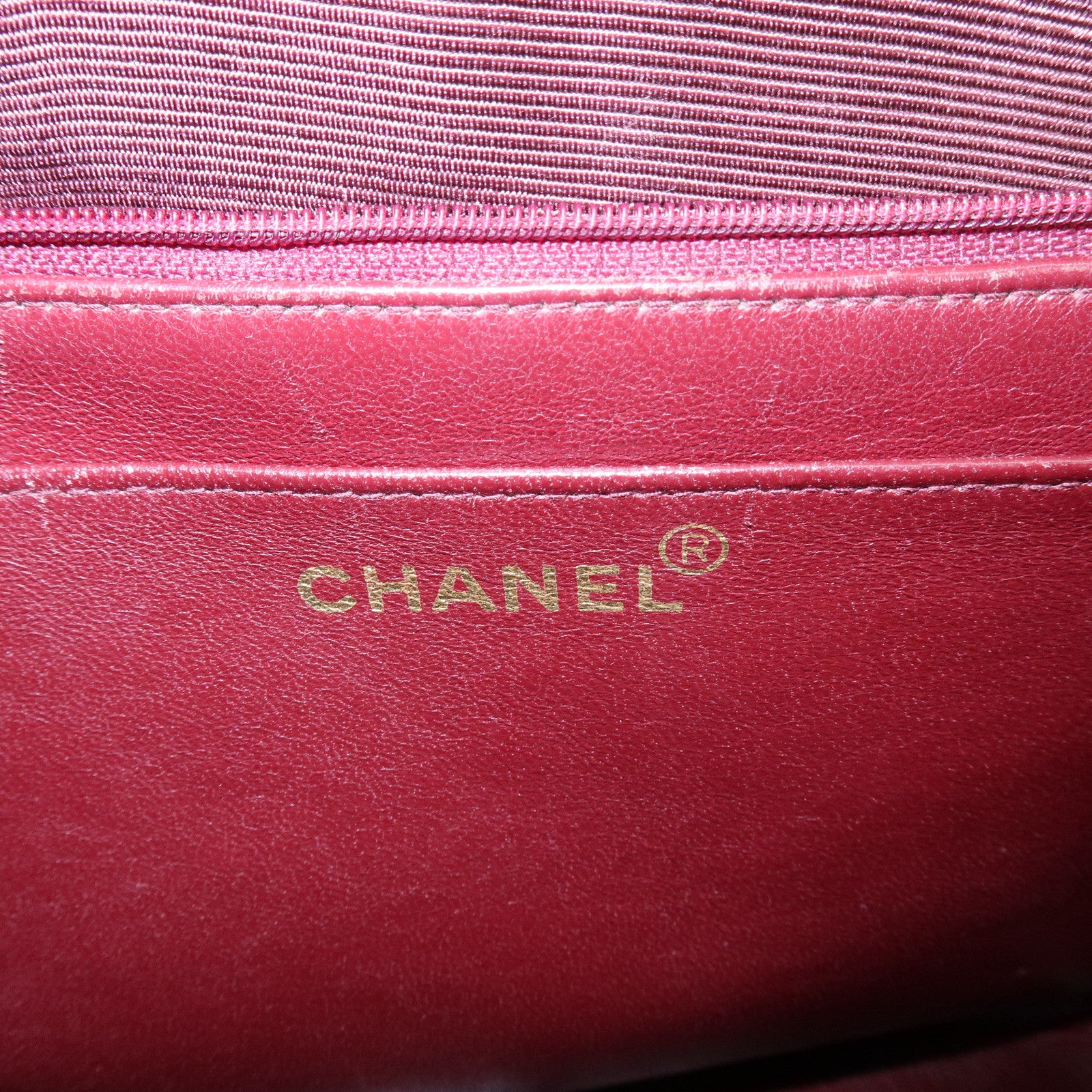 CHANEL Matelasse Lamb Skin Chain Flap Shoulder Bag Black