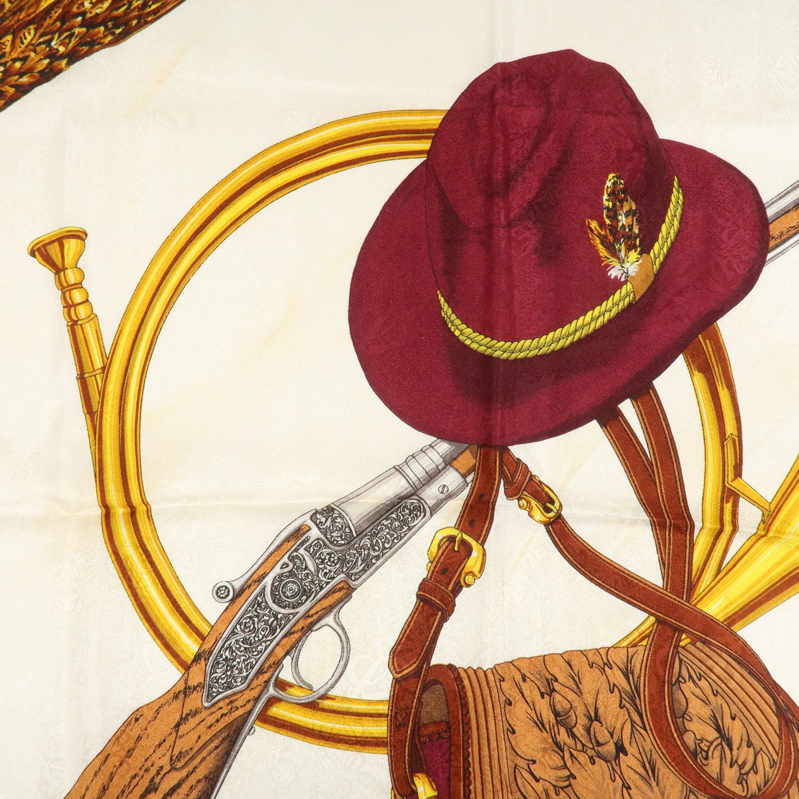 LOEWE Silk 100% Scarf Brown White