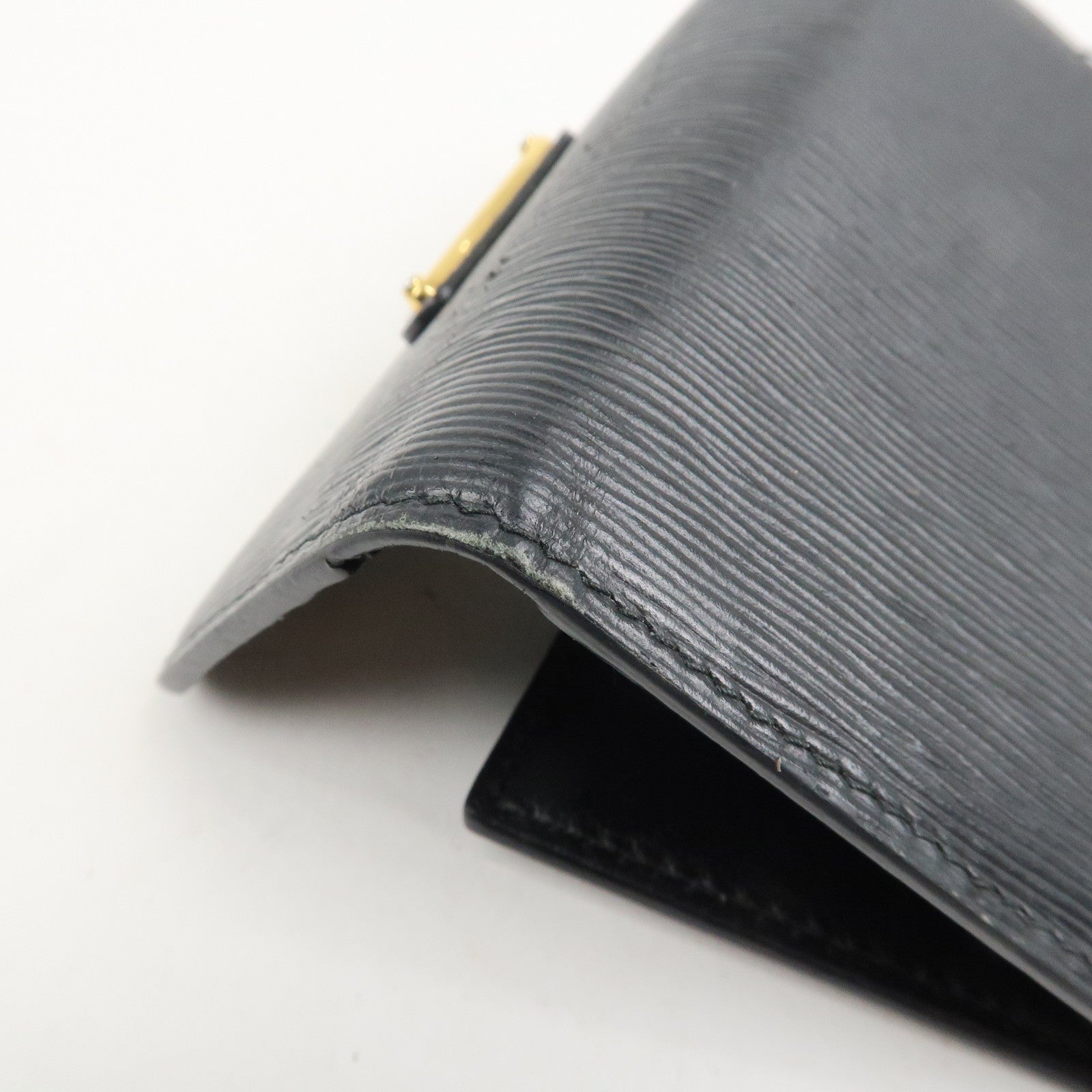 PRADA Triangle Logo Leather 6 Rings Key Case Black 1PG222