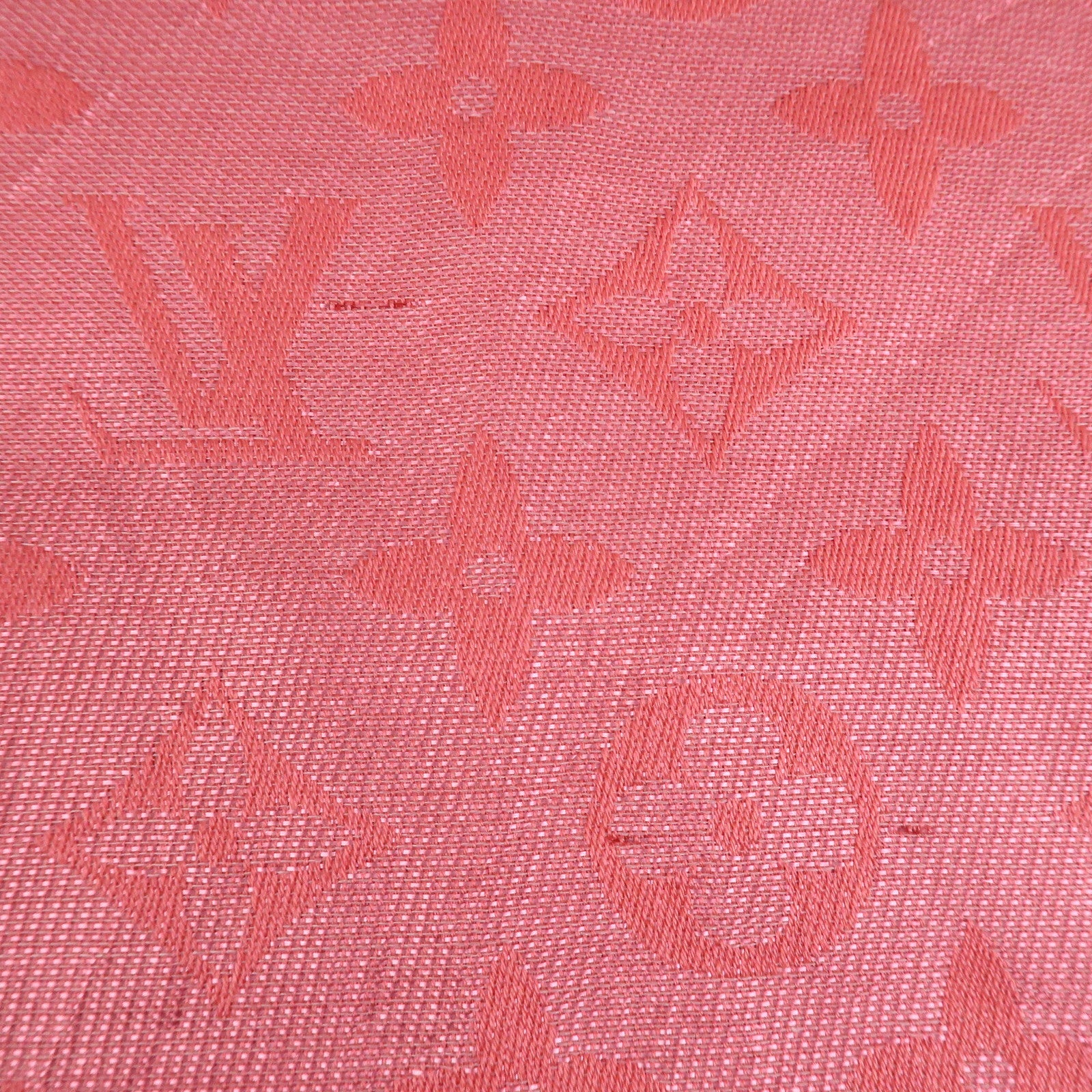 Louis Vuitton Monogram Silk Wook Shawl Scarf Pink