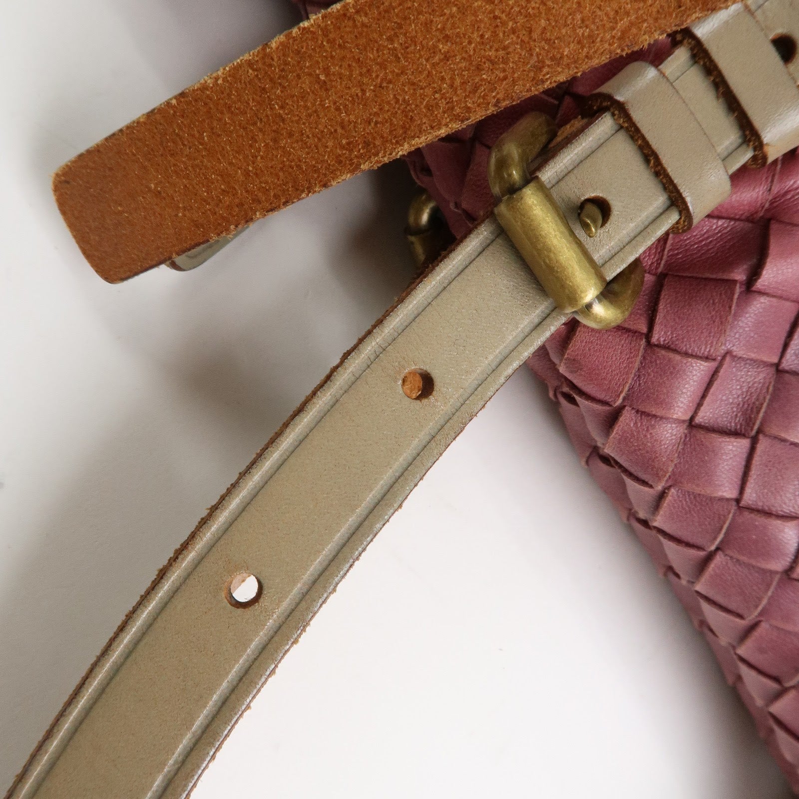 BOTTEGA VENETA Intrecciato Leather Tote Bag Hand Bag Purple