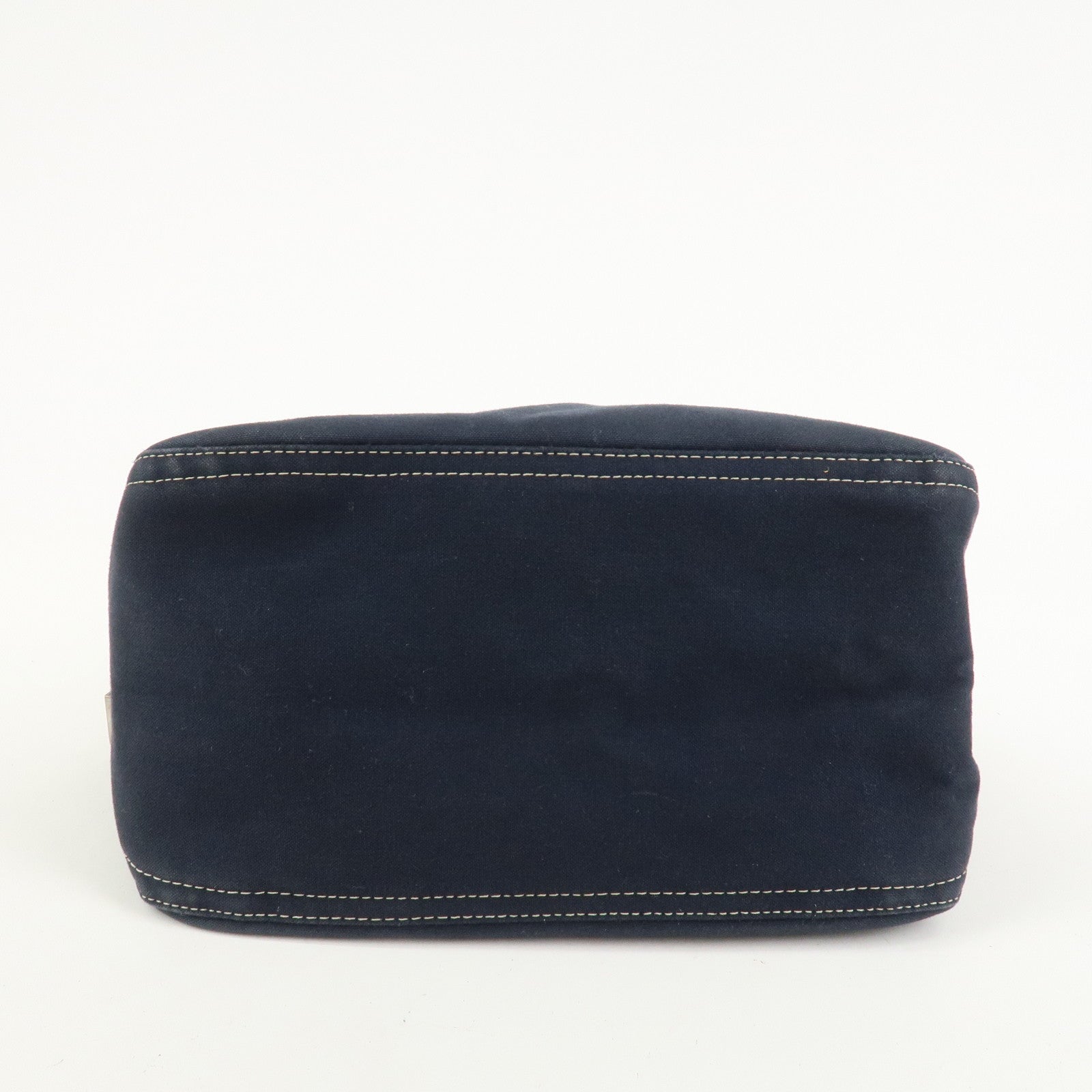 FENDI Logo Canvas Shoulder Bag Hand Bag Navy 26426