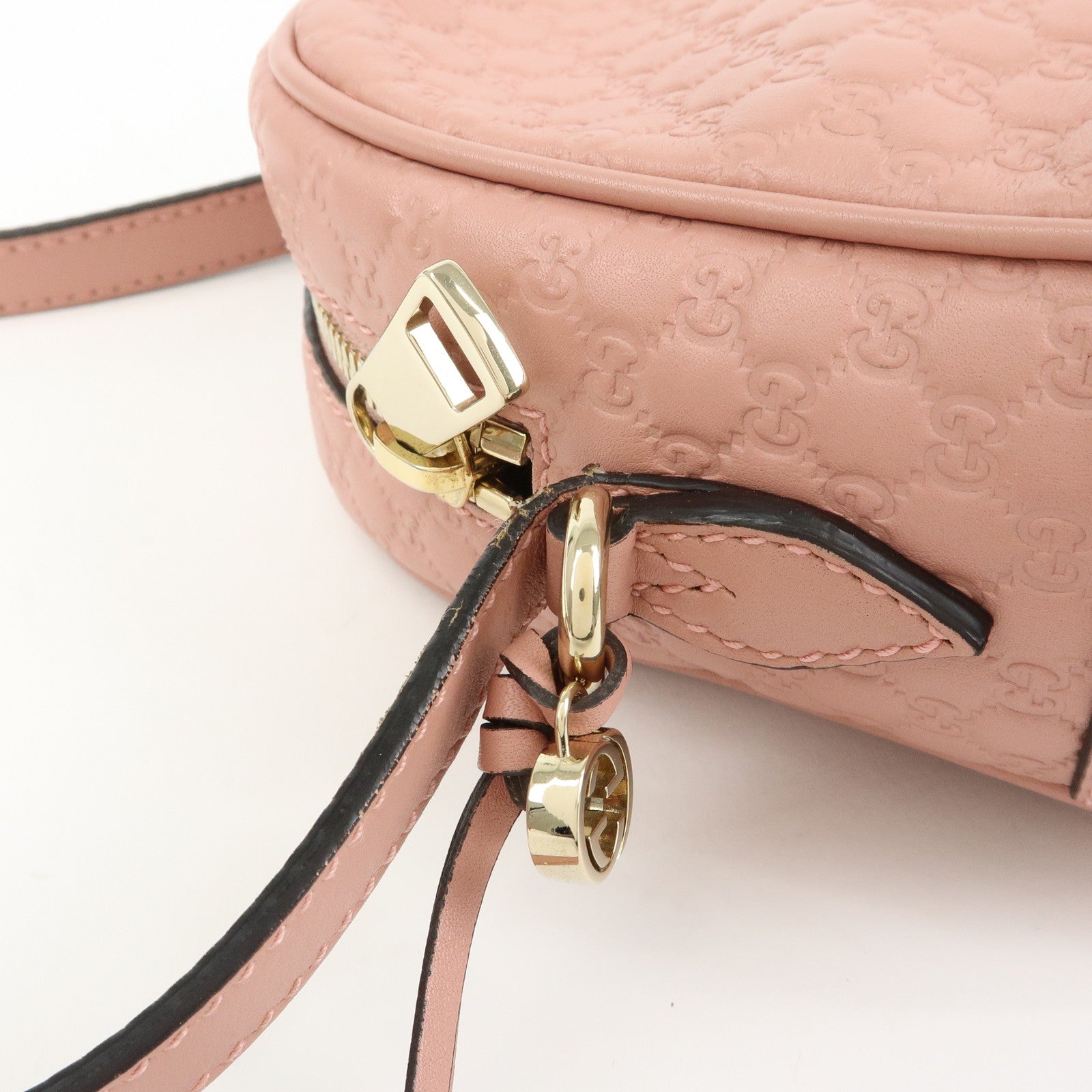GUCCI Interlocking G Microguccissima Shoulder Bag Pink 449413