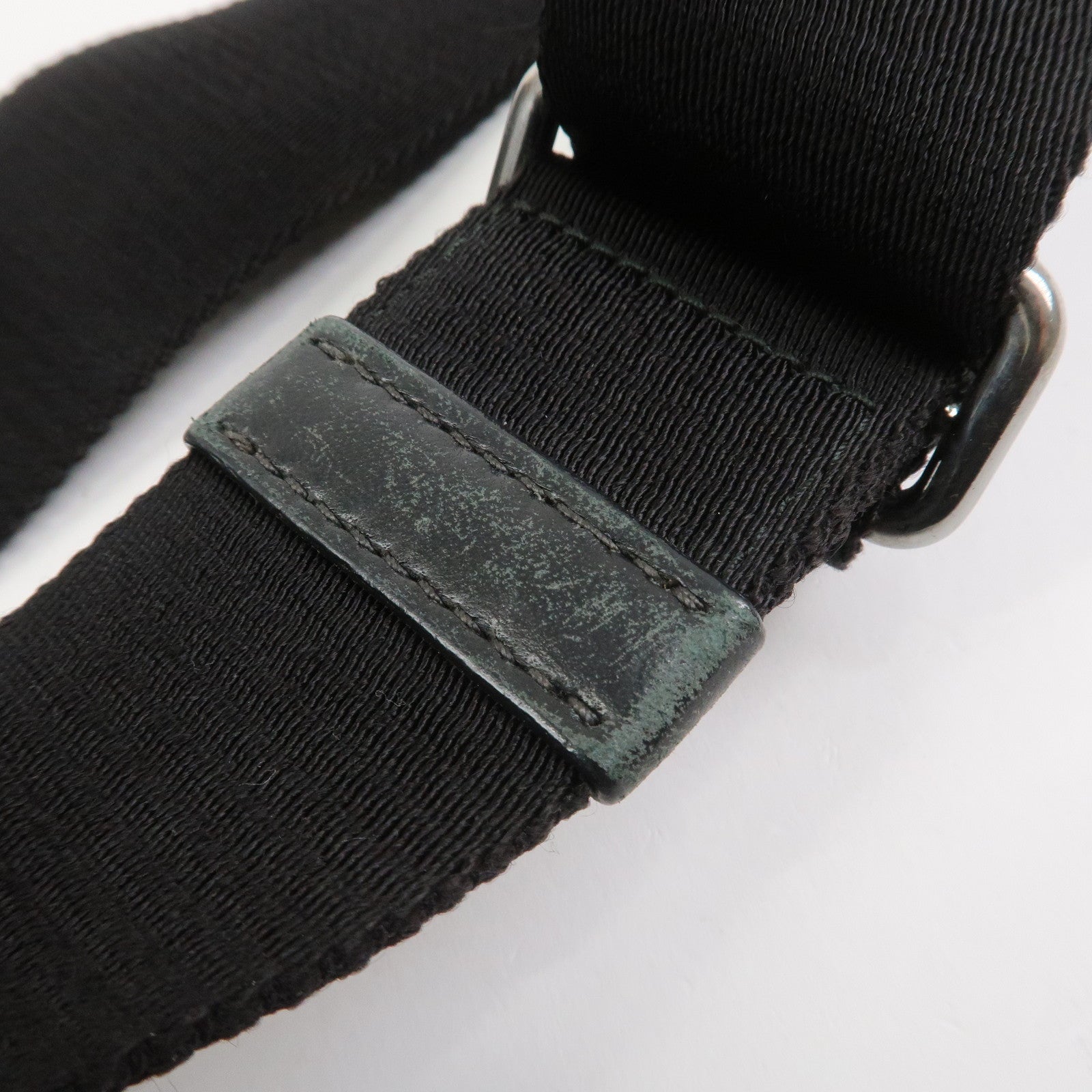 PRADATriangle Logo Nylon 2Way Hand Shoulder Bag Black Khaki BN1959