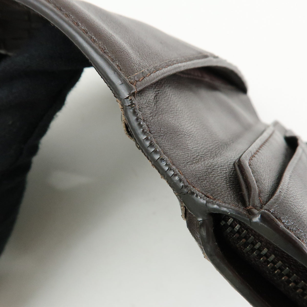 BOTTEGA VENETA Intrecciato Leather Bi-fold Long Wallet Brown