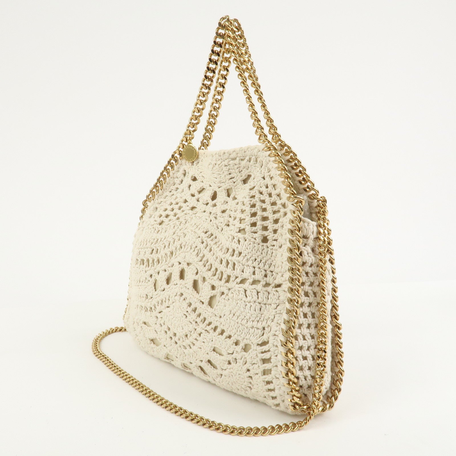 STELLA MCCARTNEY Falabella Cotton 2Way Bag Shoulder Bag Ivory