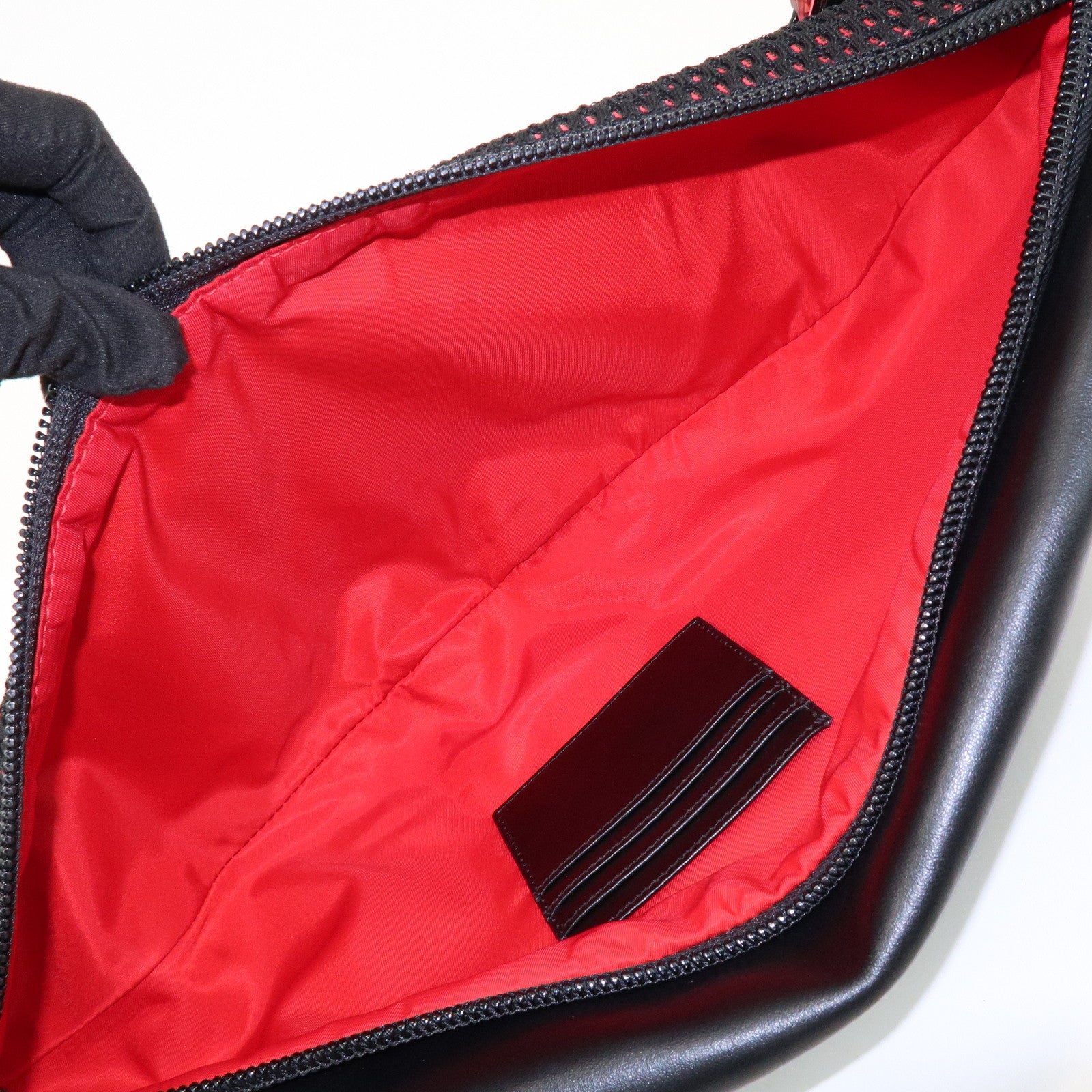 Christian Louboutin Paris New York City Leather Body Bag Black