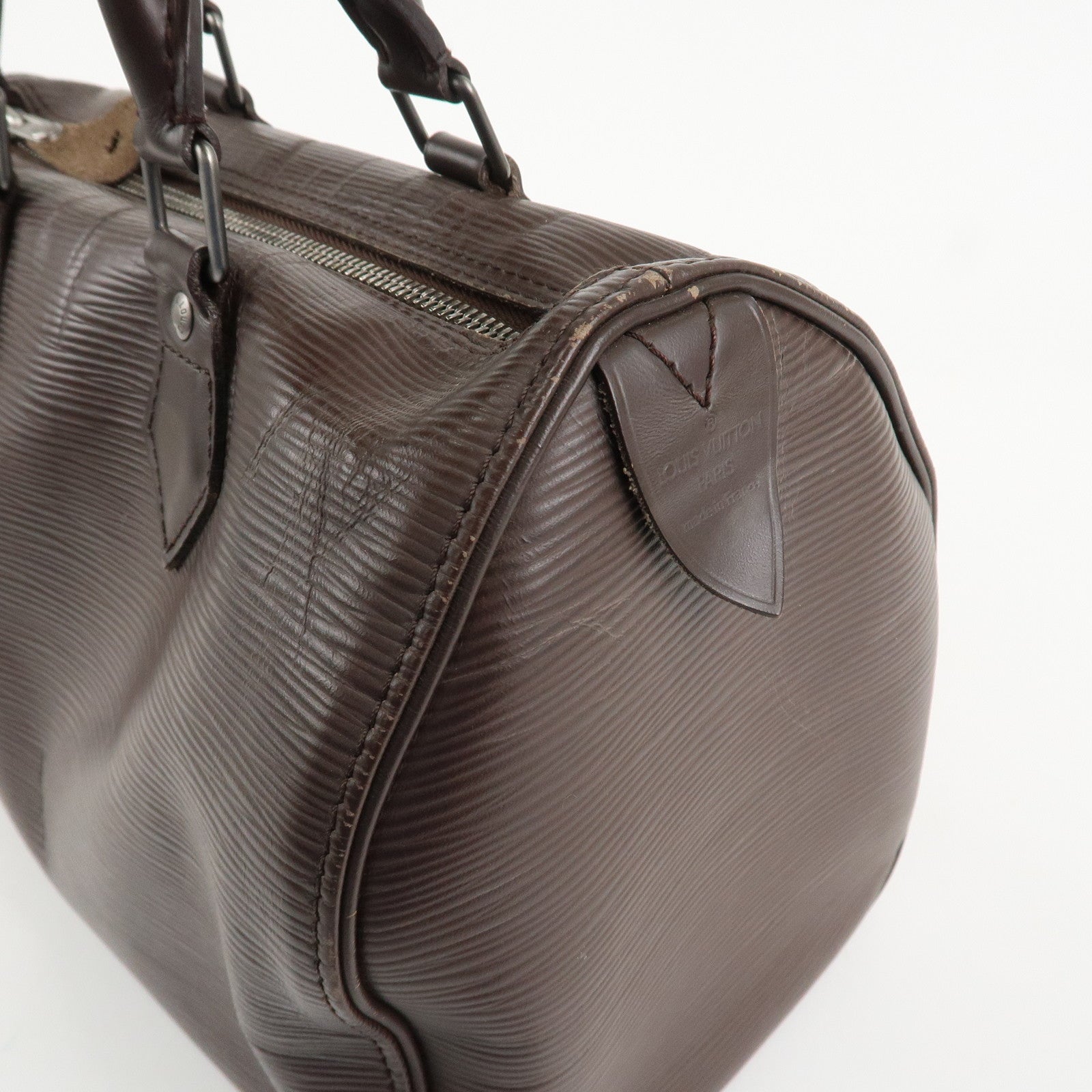 Louis Vuitton Epi Speedy 25 Hand Boston Bag Mocha M5903D Used