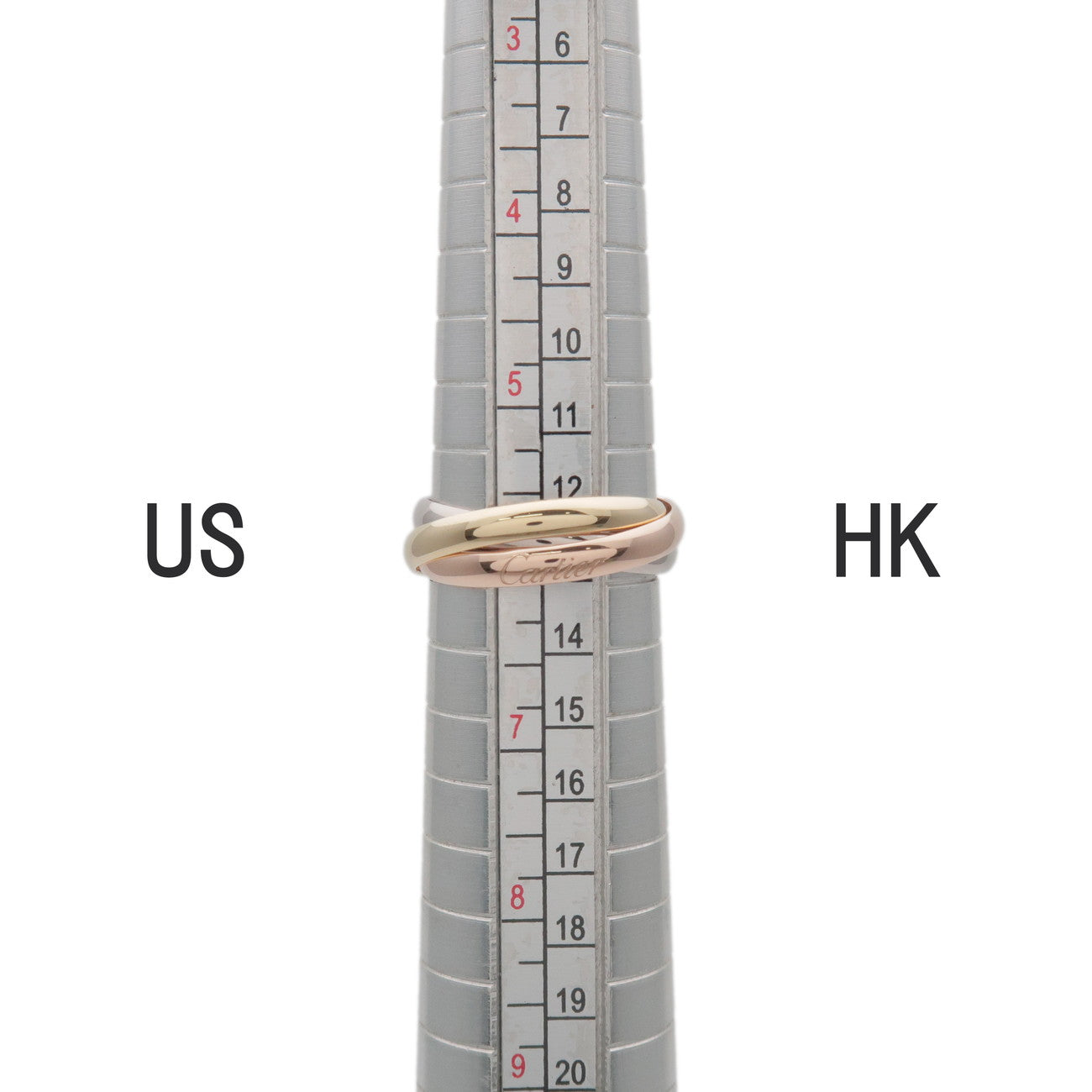 Cartier Trinity Ring SM K18 750YG/WG/PG #51 US6 EU51 HK13