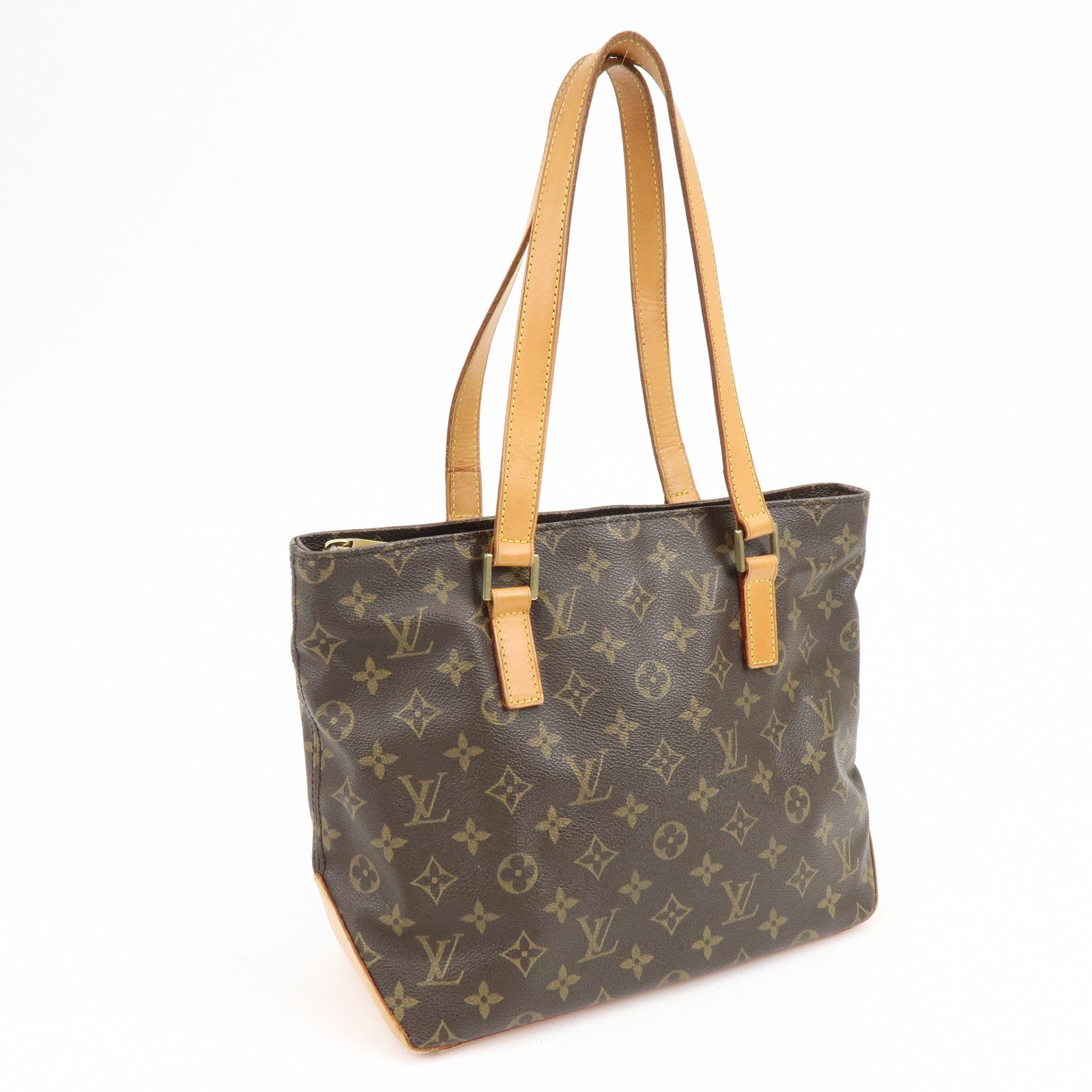 Louis Vuitton Monogram Cabas Piano Tote Bag Hand Bag Brown M51148