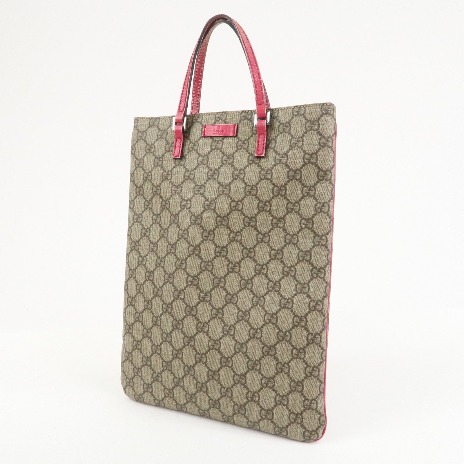 GUCCI GG Supreme Leather Tote Bag Hand Bag Beige Pink 117551