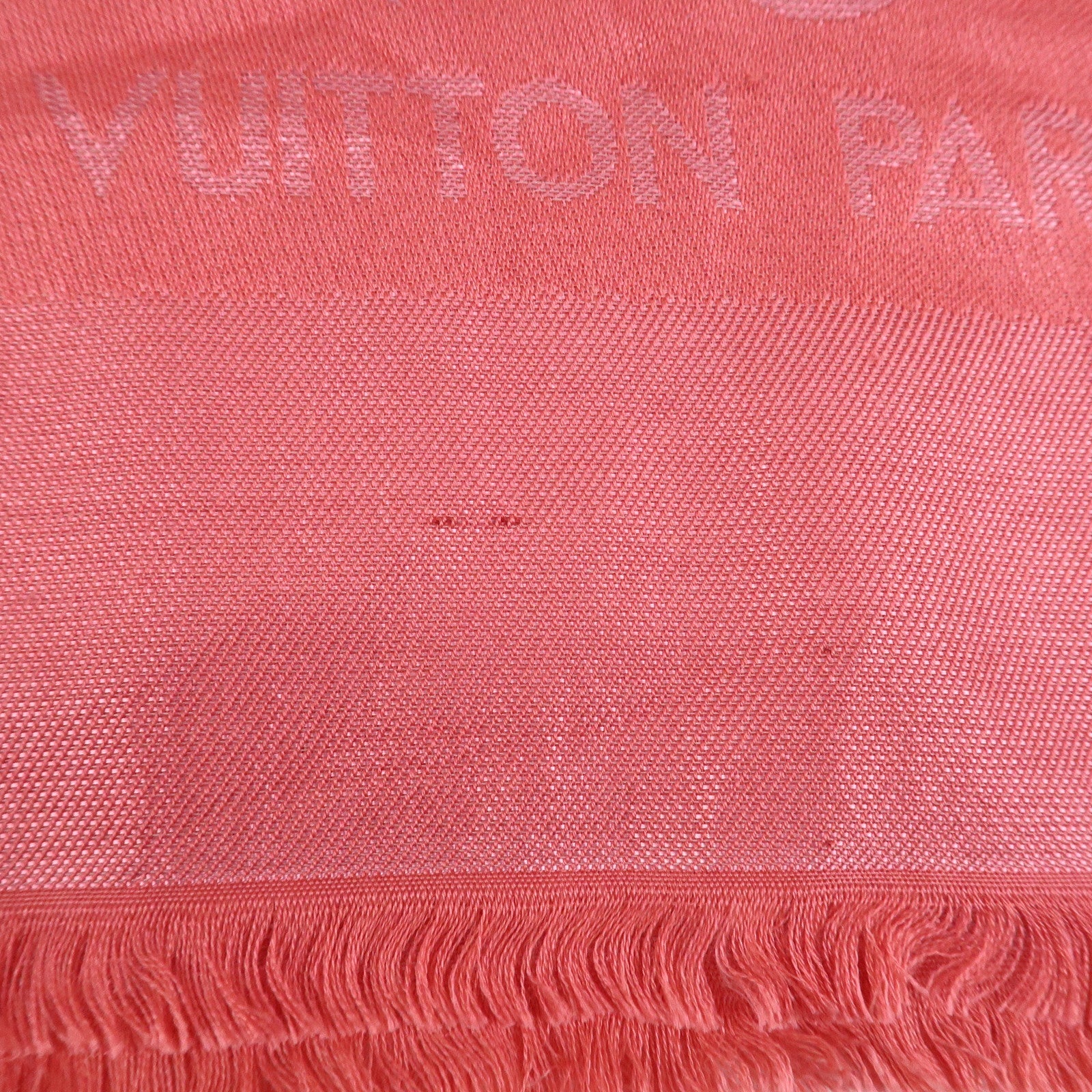 Louis Vuitton Monogram Silk Wook Shawl Scarf Pink