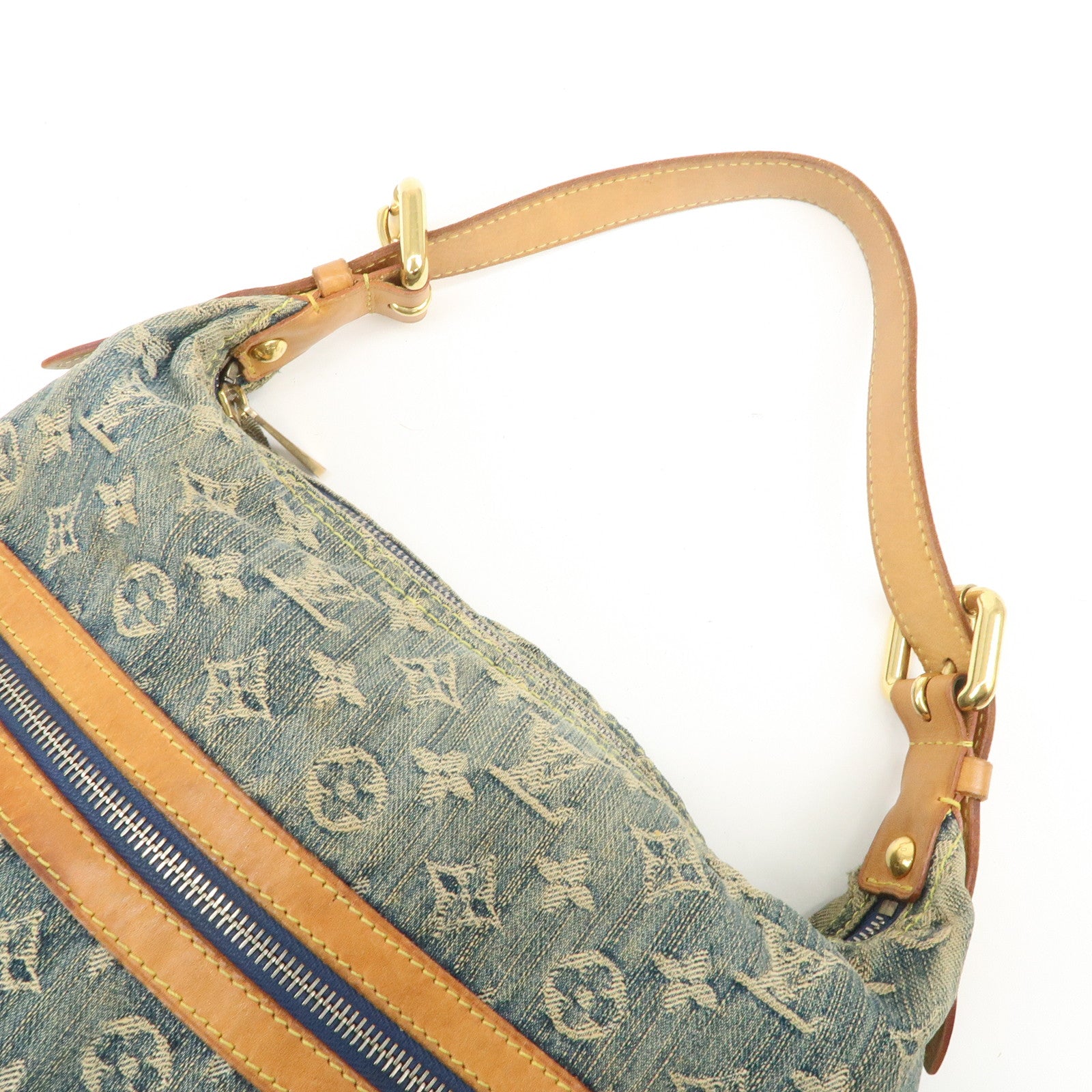 Louis Vuitton Monogram Denim Baggy GM Shoulder Bag Blue M95048