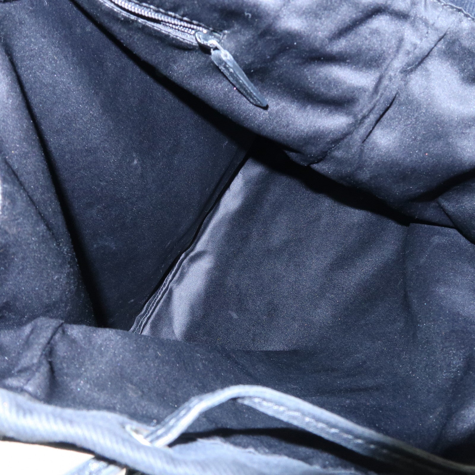 Saint Laurent Leather Canvas Velour Bijou Tote Bag Black Used