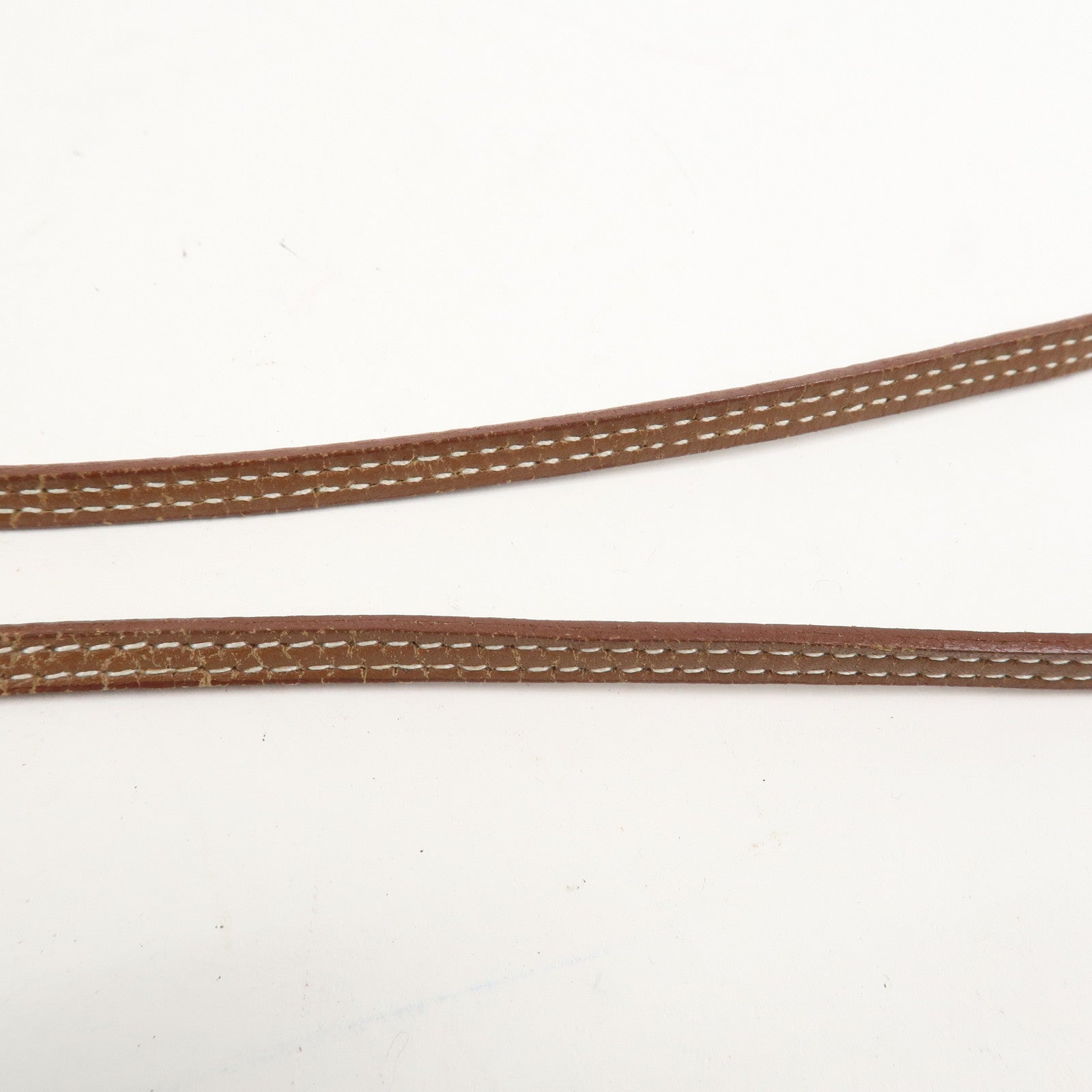 HERMES Air Line Canvas Leather Omenitu Shoulder Bag Brown