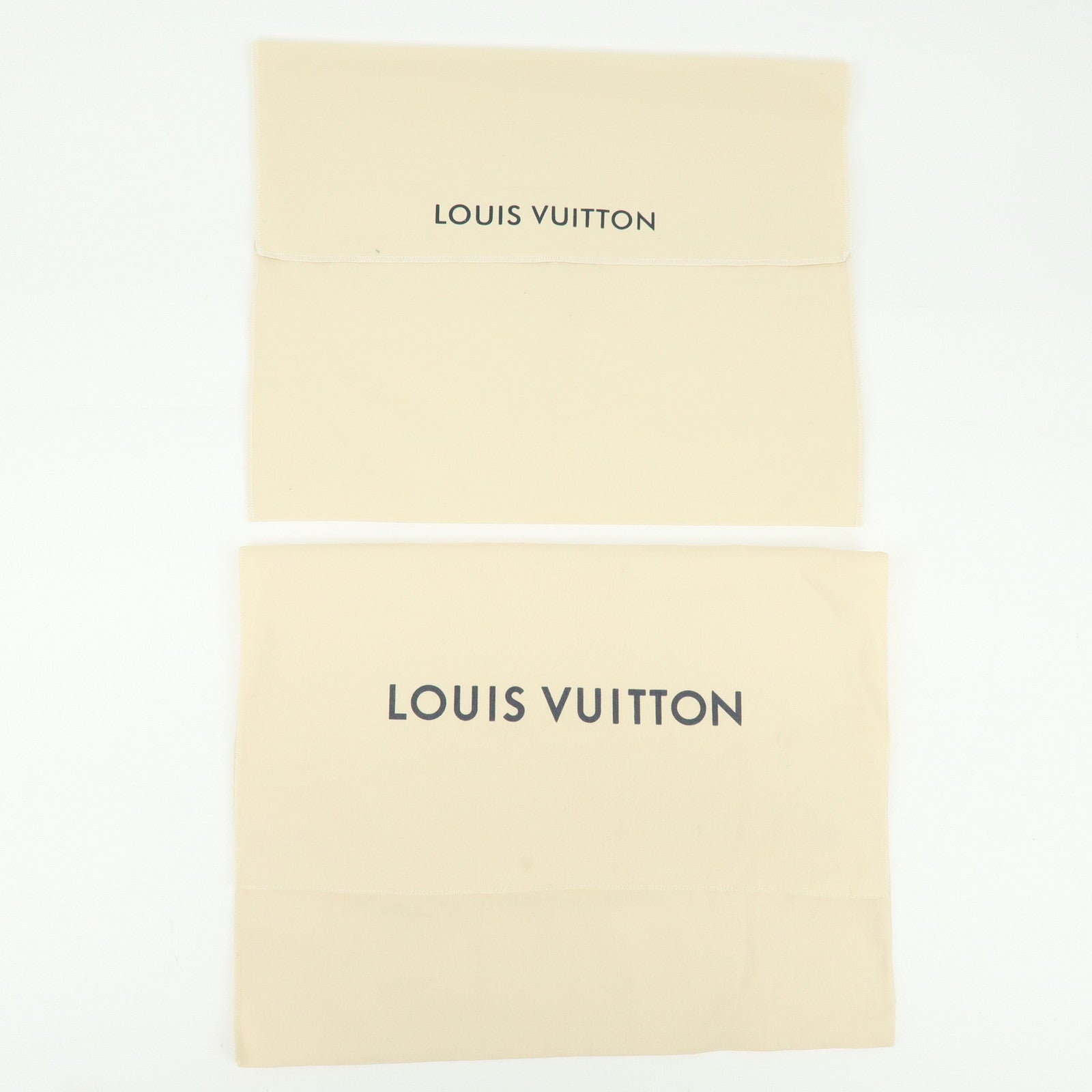 Louis Vuitton Set of 12 Dust Bag Storage Bag Flap Style Beige