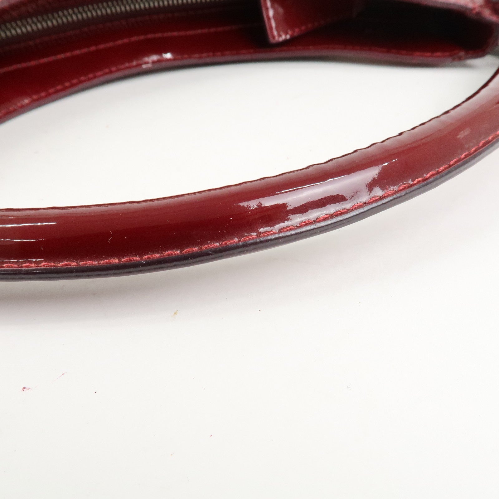 BURBERRY Patent Leather Nova Plaid PVC Shoulder Bag Hand Bag Beige Wine Used