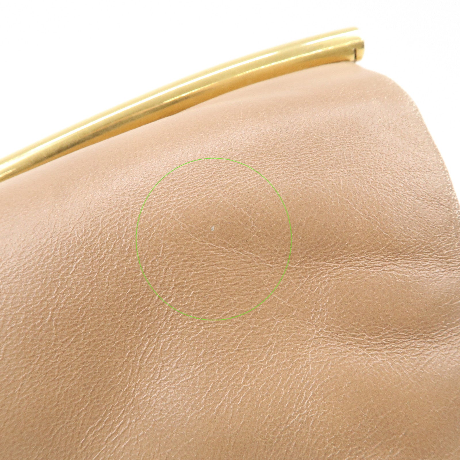 MIU MIU Leather 2Way Chain Shoulder Bag Clutch Bag Brown