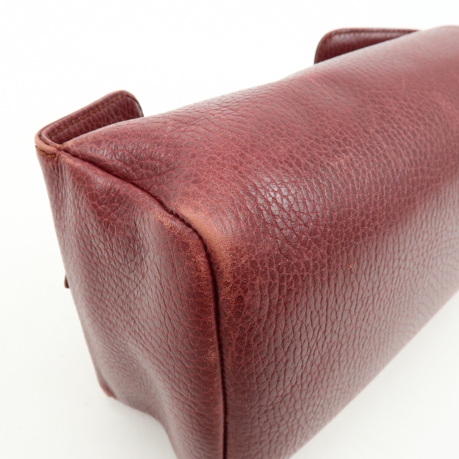 Cartier Must de Cartier Trinity Leather Hand Bag Tote Bag Bordeaux