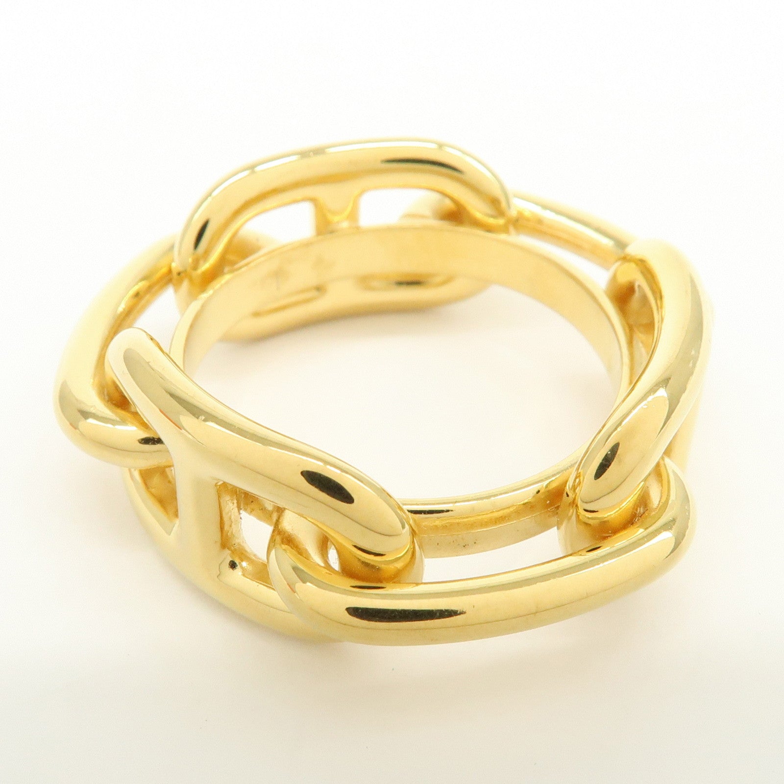 HERMES Metal Chaine d’Ancre Scarf Ring Gold