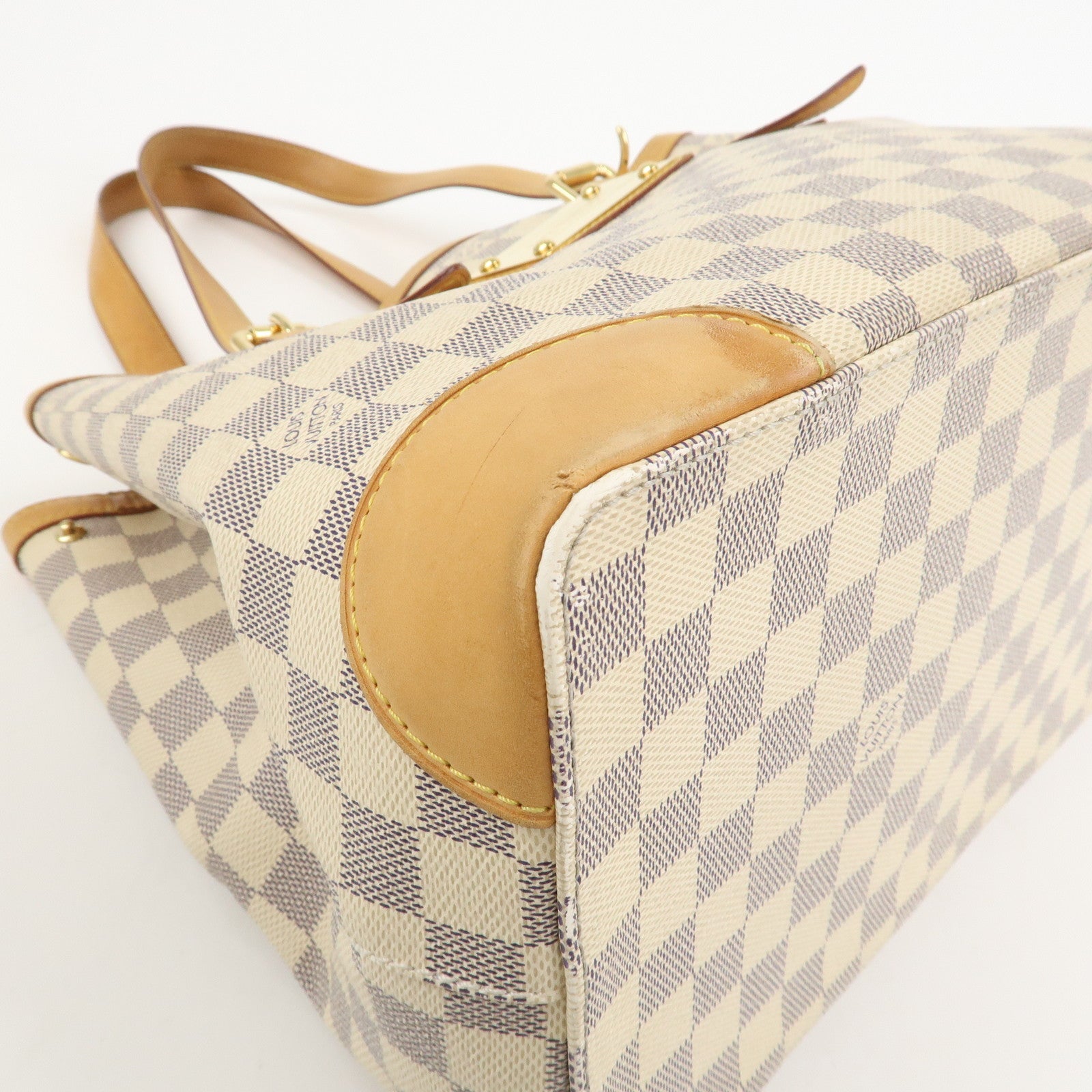 Louis Vuitton Damier Azur Hampstead MM Canvas Hand Bag N51206