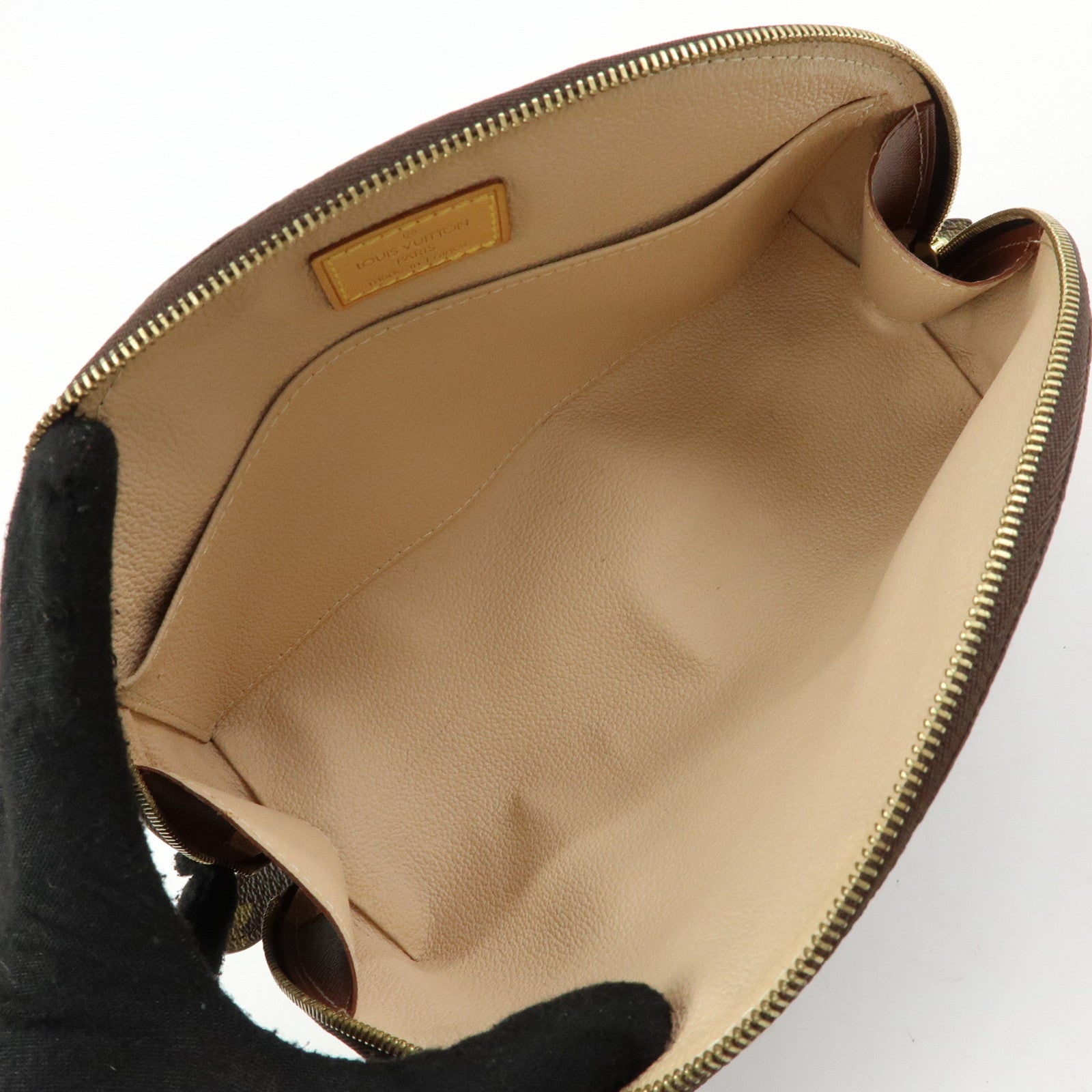 Louis Vuitton Monogram Trousse Demi Ronde Pouch Makeup Bag M47520