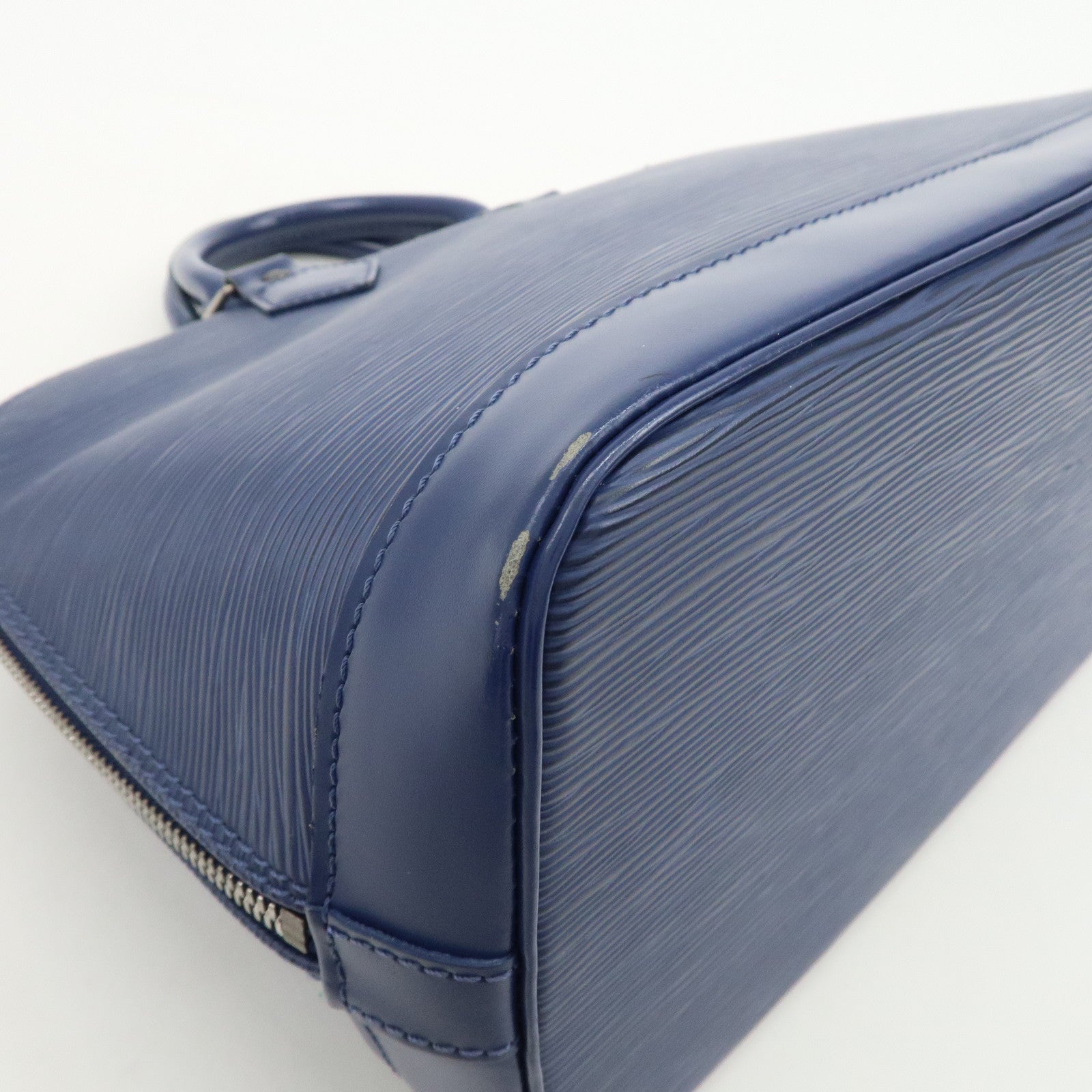 Louis Vuitton Epi Leather Alma PM Hand Bag Myrtille Blue M5214G