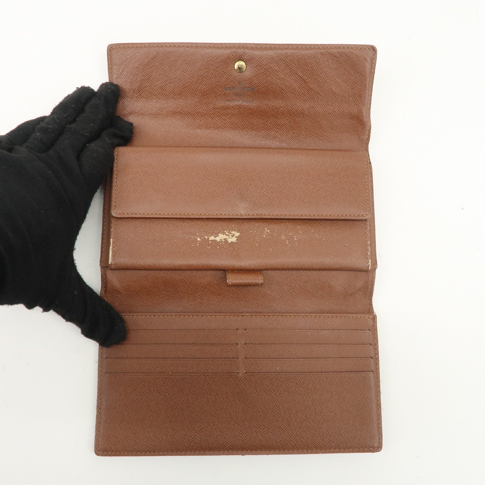 Louis Vuitton Set of 2 Monogram Canvas Long Wallet M61217 M61215 Used