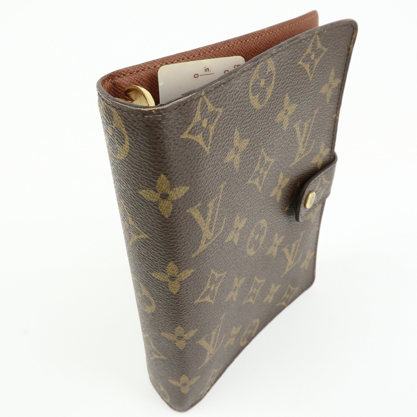 Louis Vuitton Monogram Agenda MM Planner Cover Brown R20105