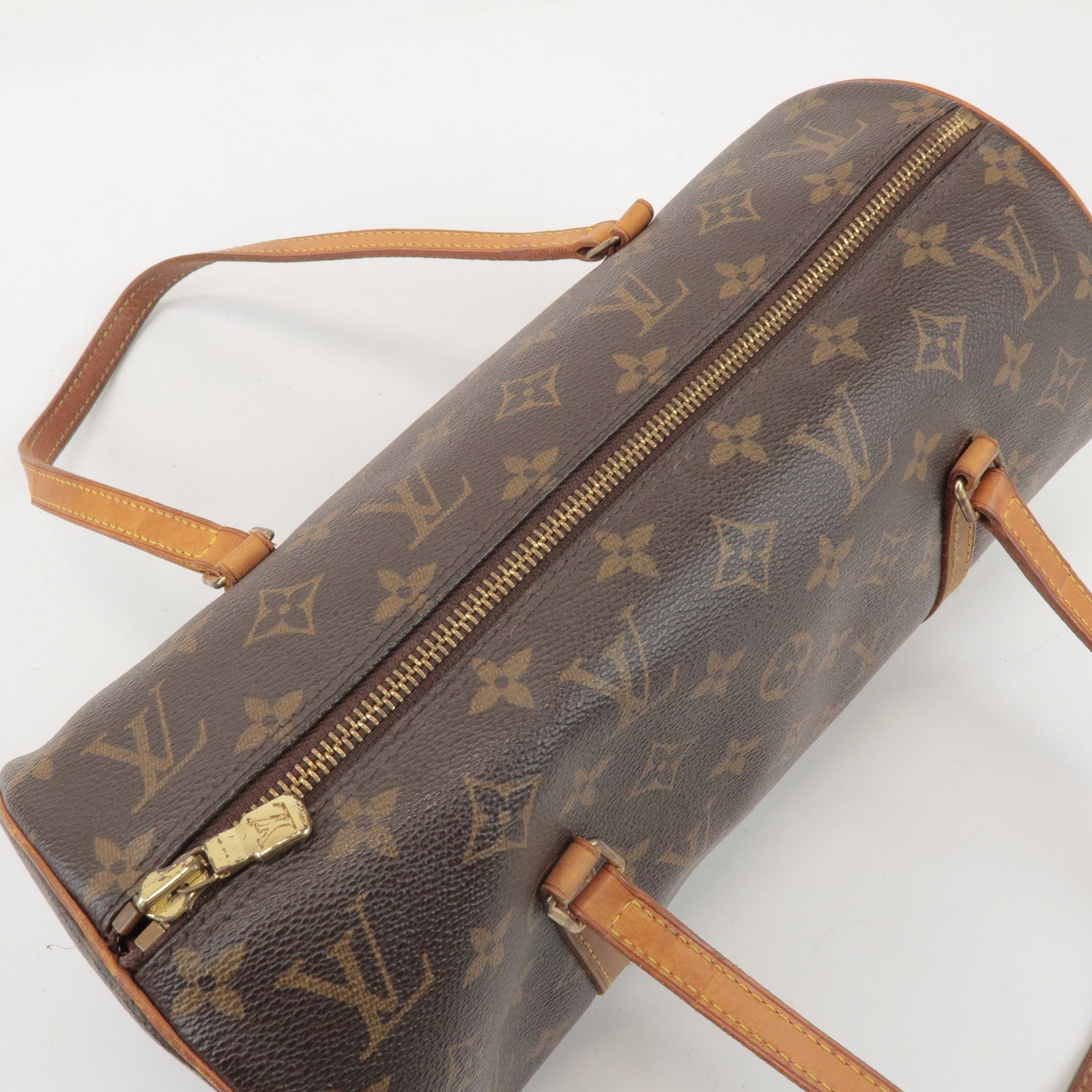 Louis Vuitton Monogram Papillon 30 Hand Bag Brown M51385