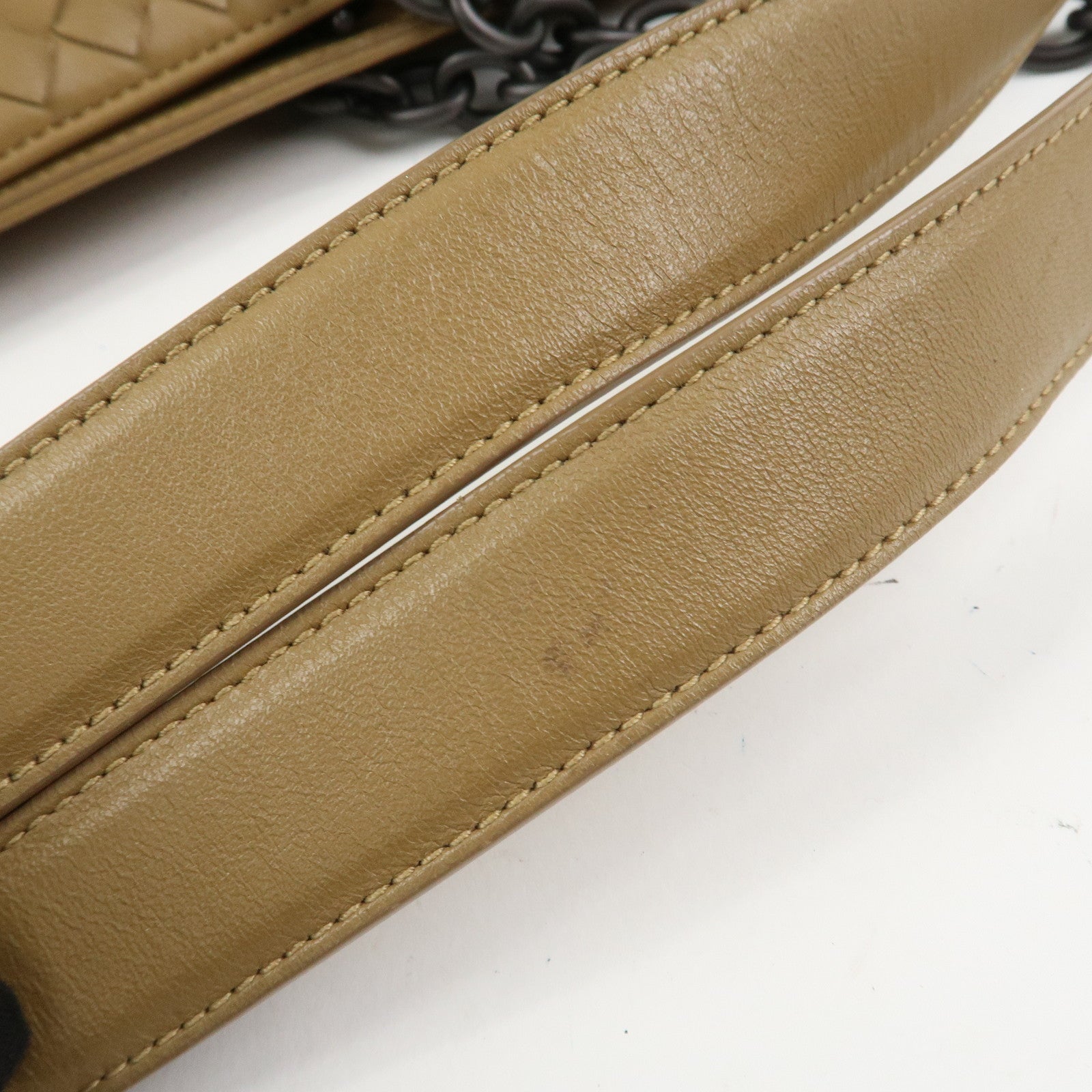 BOTTEGA VENETA Intrecciato Nappa Leather Shoulder Tote Bag Brown