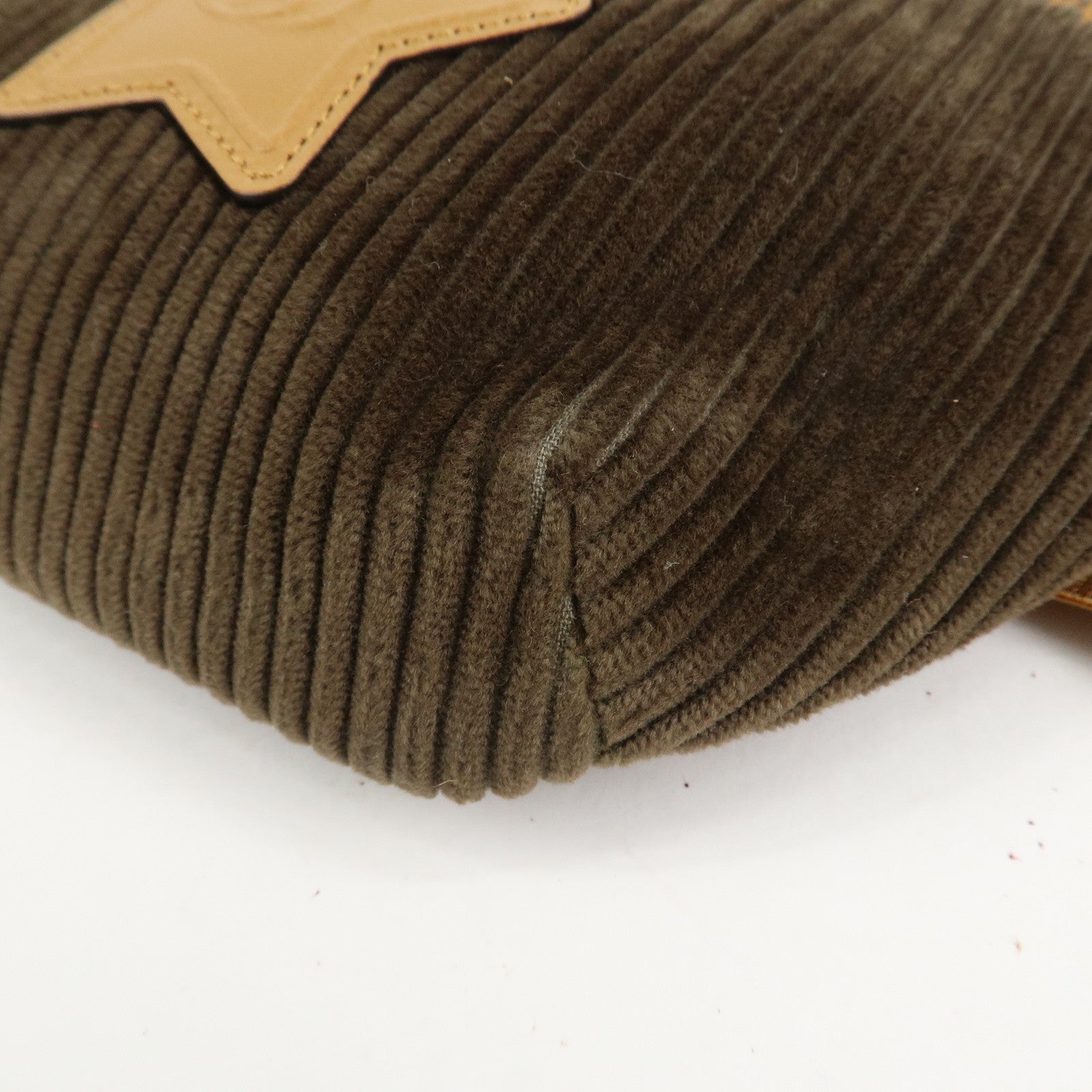 GUCCI Children's Corduroy Body Bag Waist Bag Brown Khaki 502095 Used