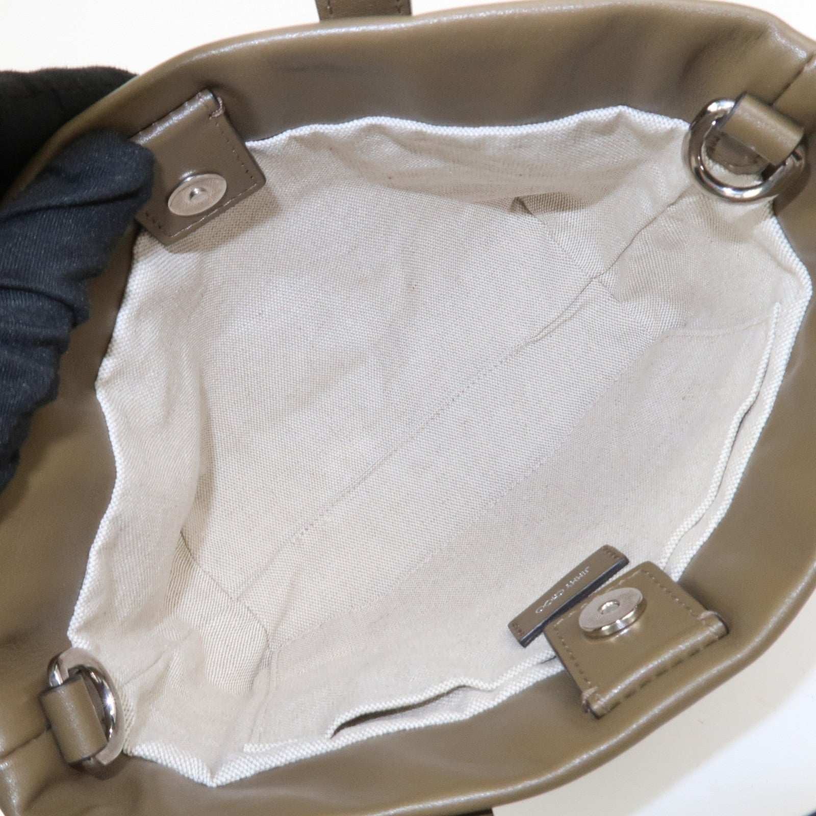 JIMMY CHOO Leather 2Way Bag Hand Bag Shoulder Bag Star Studs Brown