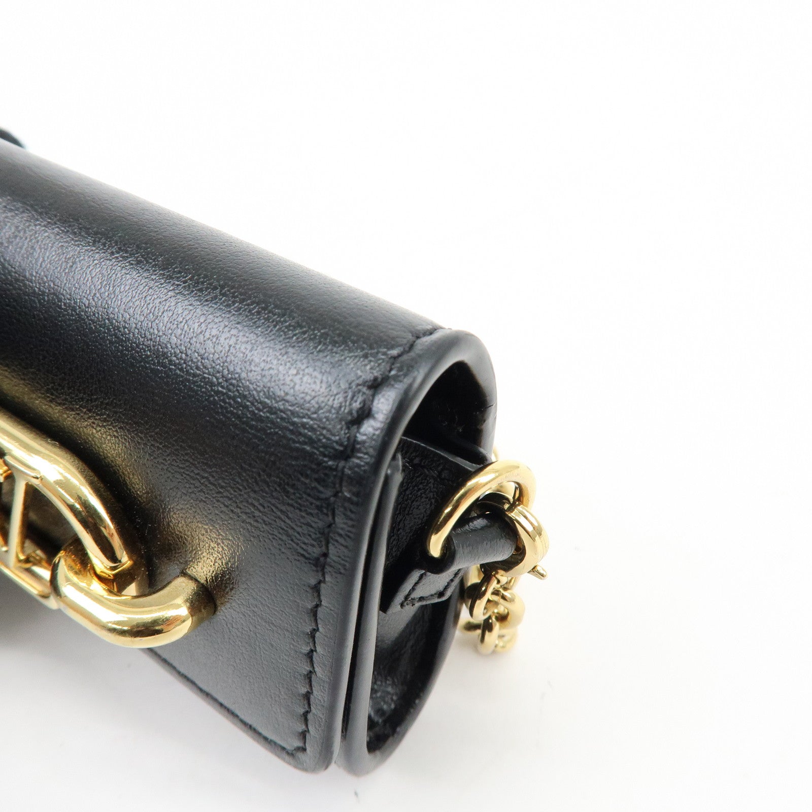 Louis Vuitton Leather Bijou Sac Earphone Case Pouch Noir M00829