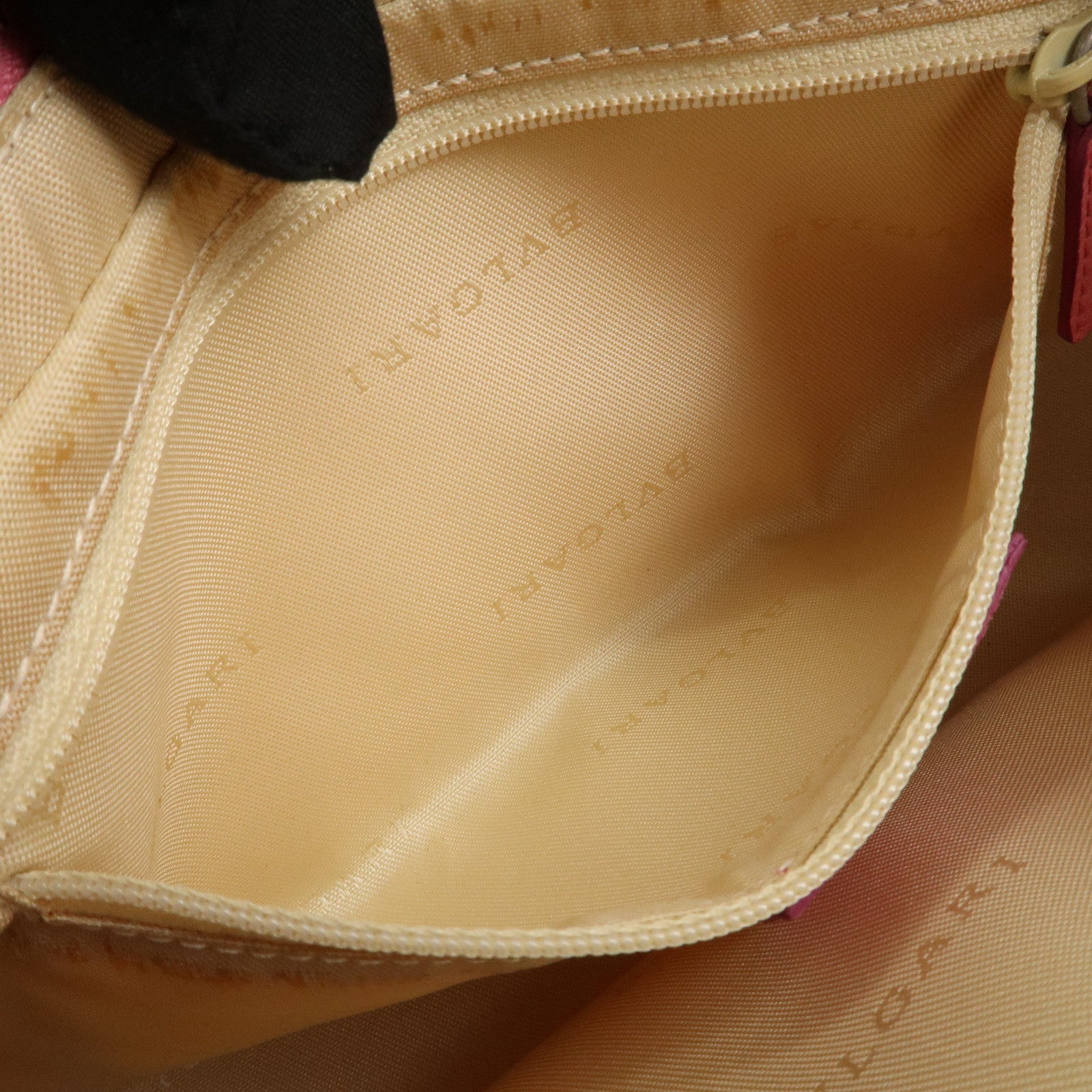 BVLGARI Logo Mania Leather Canvas Shoulder Bag Pink