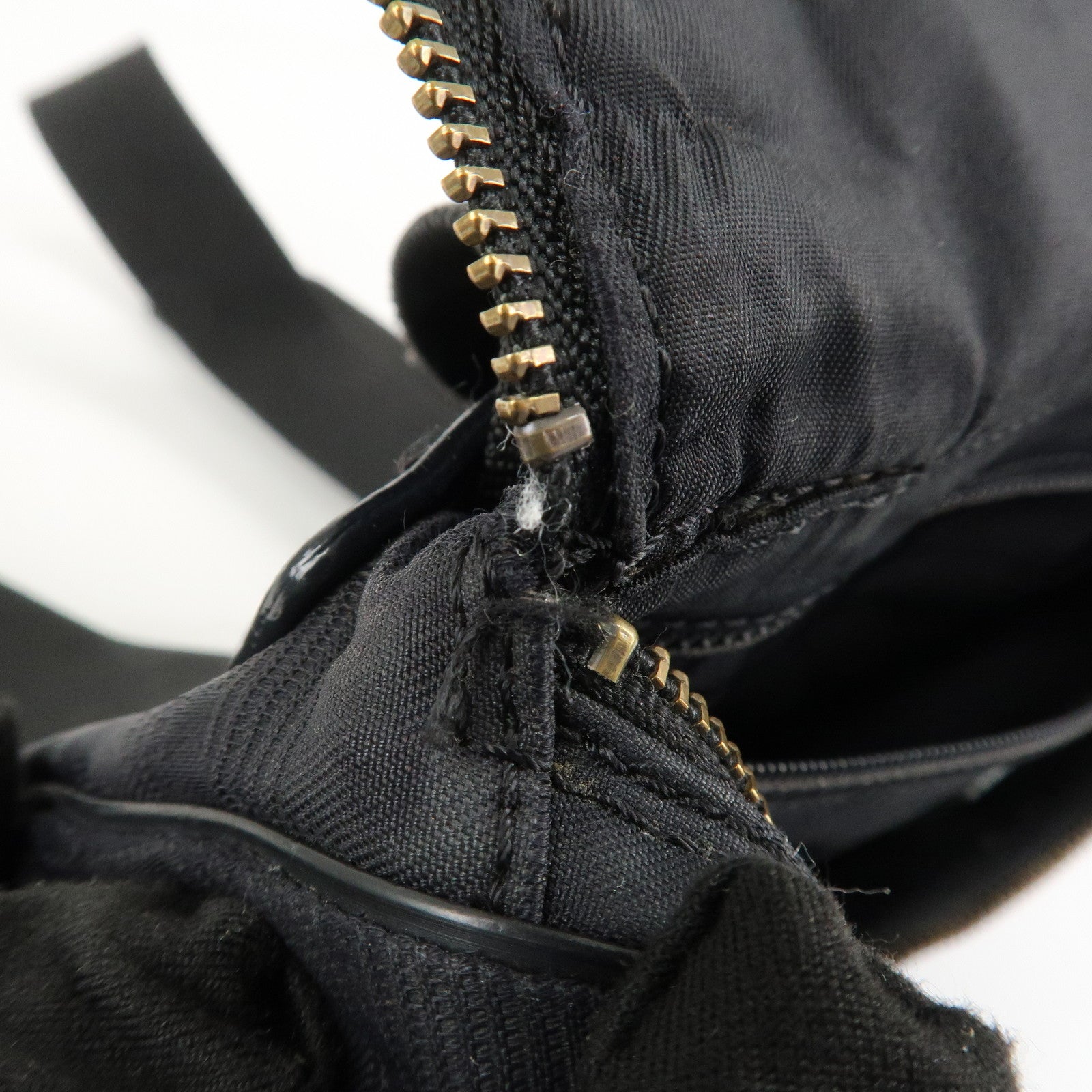 CHANEL New Travel Line Nylon Jacquard Leather 2Way Bag Black A15958