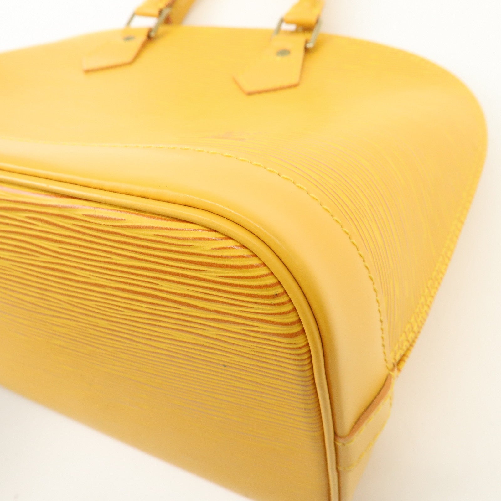 Louis Vuitton Epi Alma PM Hand Bag Tassili Yellow M52149