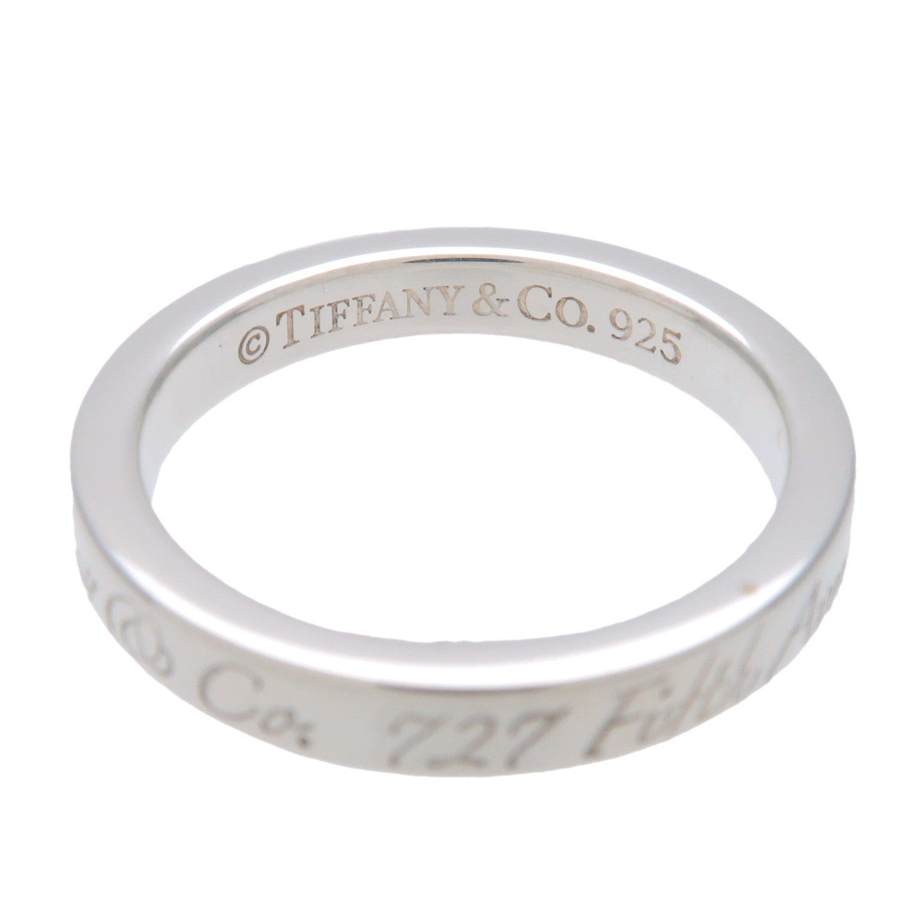 Tiffany & Co Notes Narrow New York Ring SV925 Silver US4 EU47 HK8