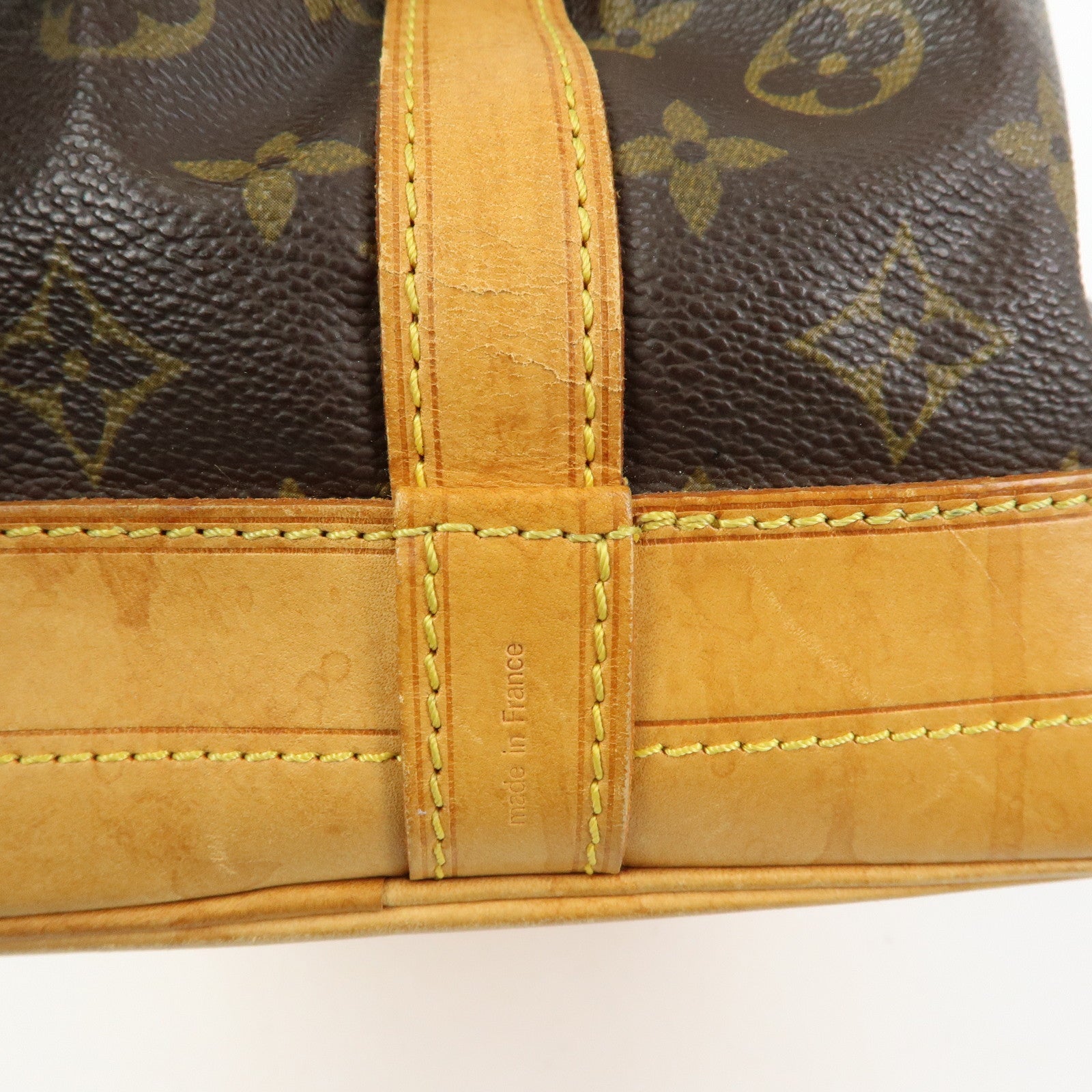 Louis Vuitton Monogram Canvas Leather Noe Shoulder Bag Brown M42224