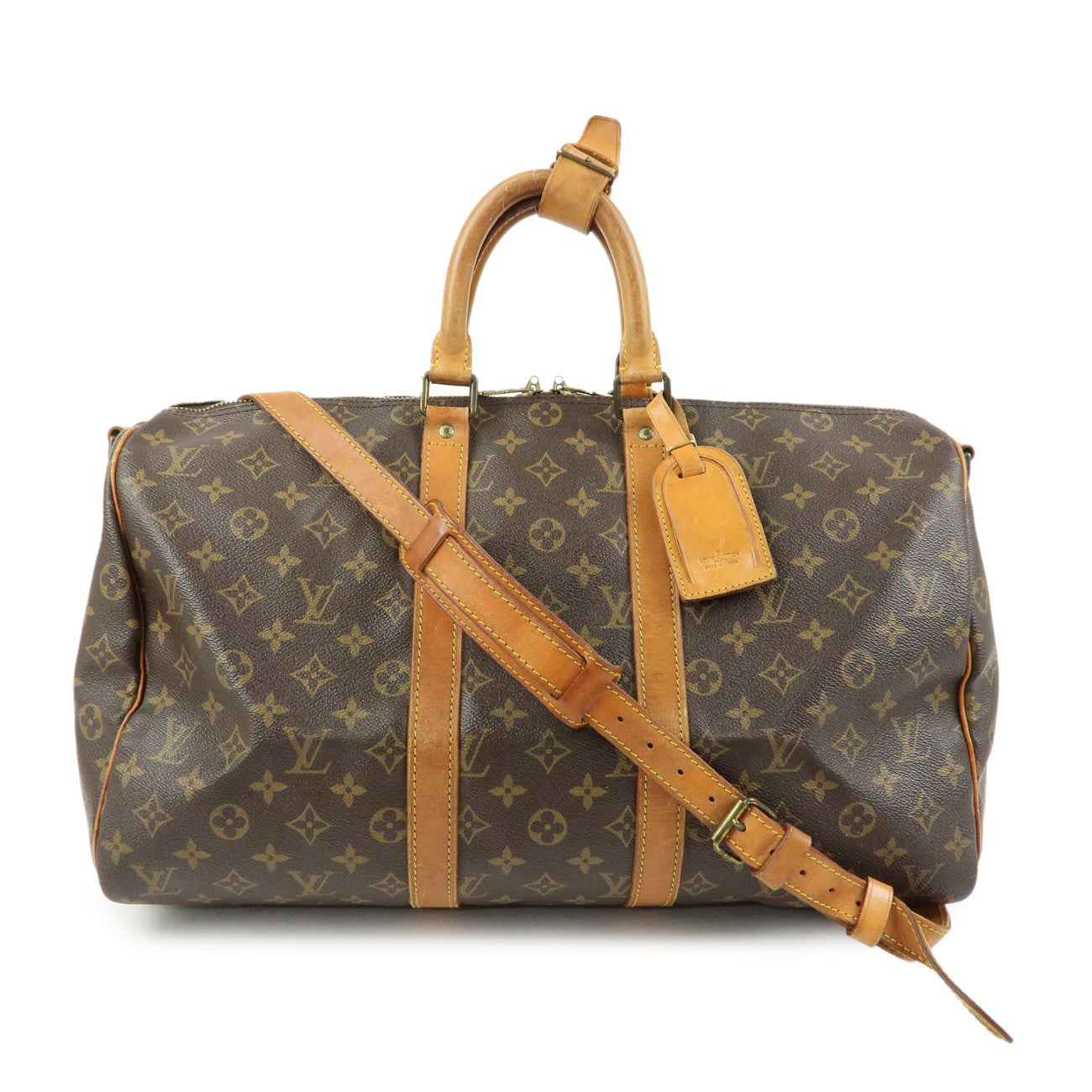 Louis Vuitton Monogram Keep All Bandouliere 45 Boston Bag M41418