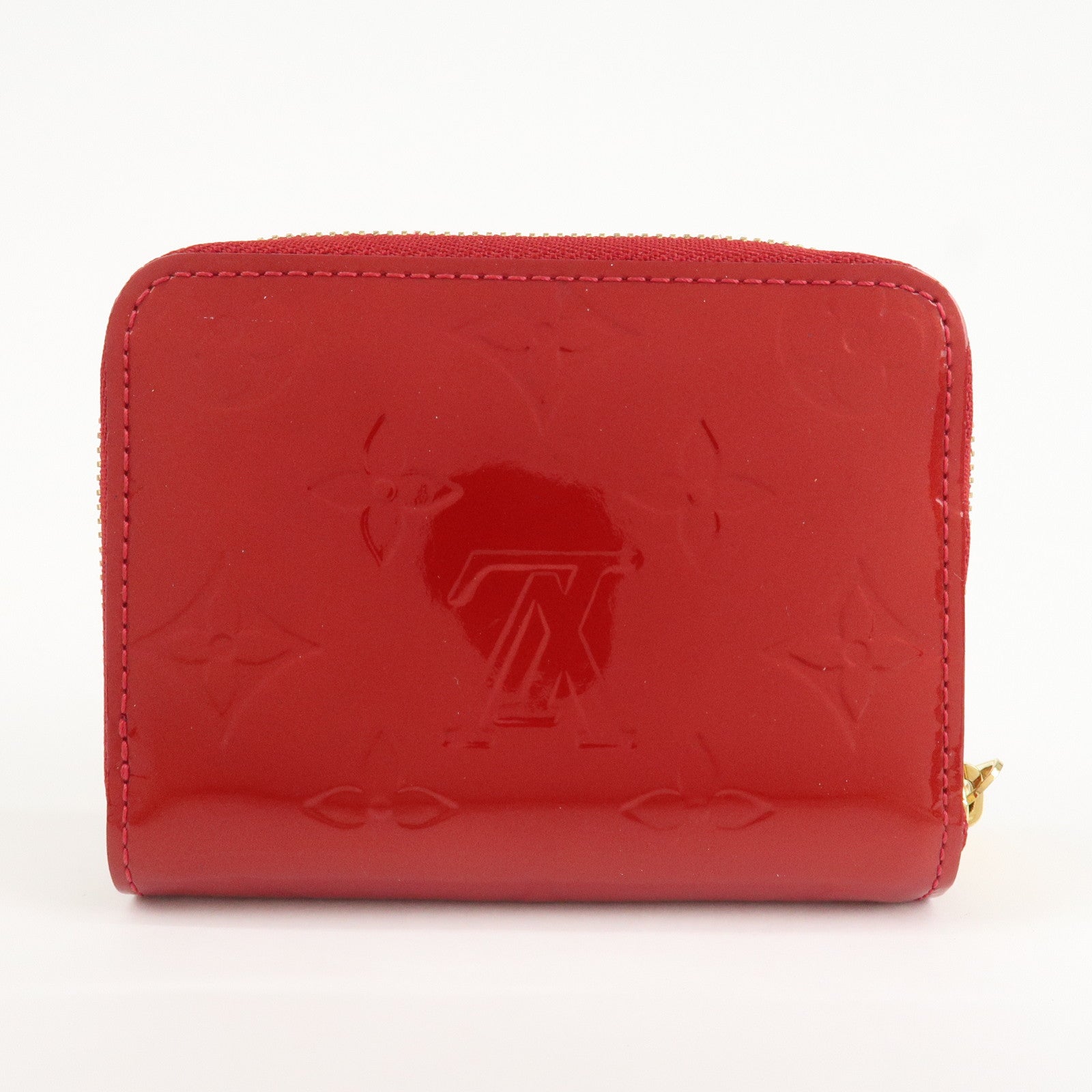Louis Vuitton Monogram Vernis Leather Zippy Coin Purse Red M93608 Used