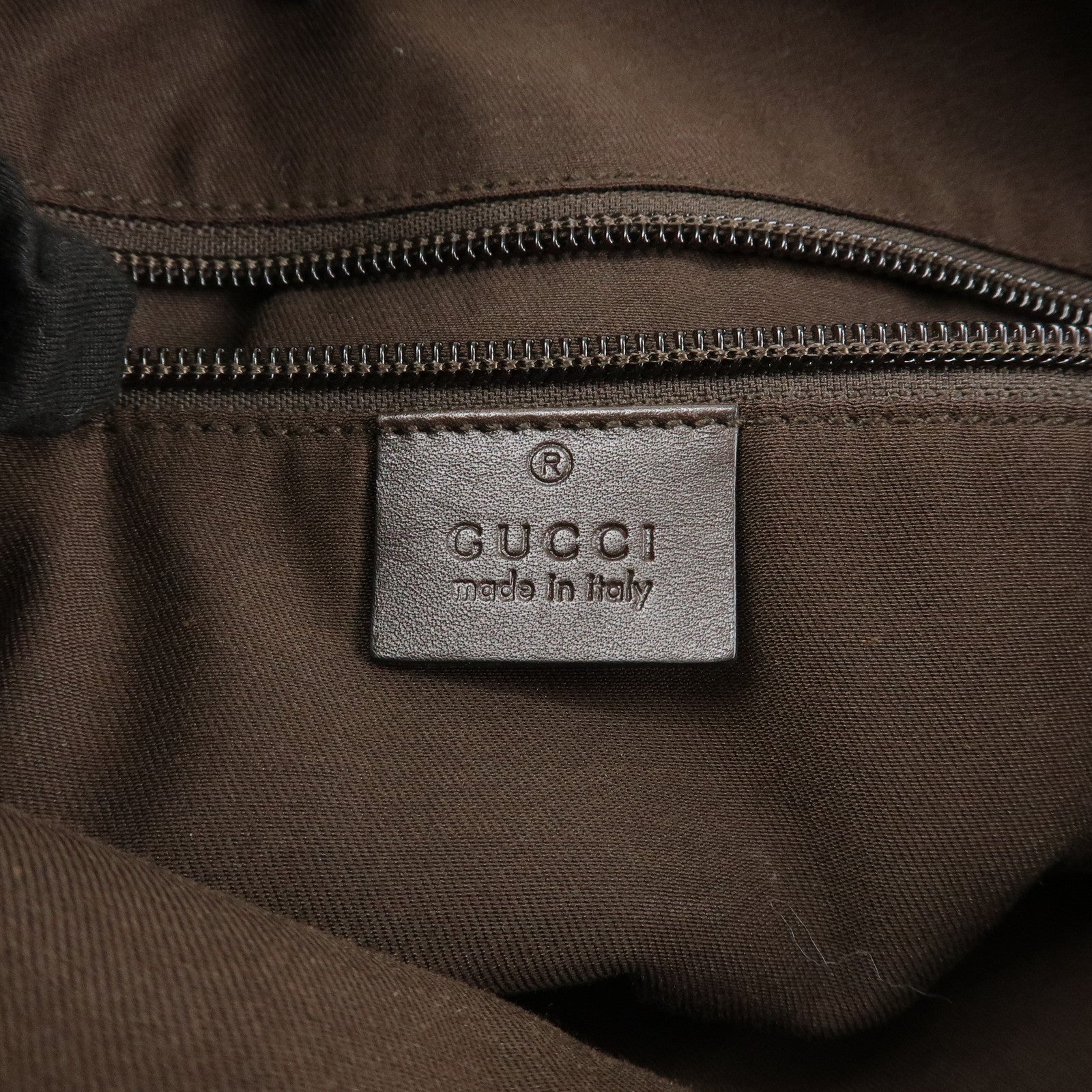 GUCCI GG Canvas Leather Shoulder Bag Crossbody Bag Brown 145857 Used