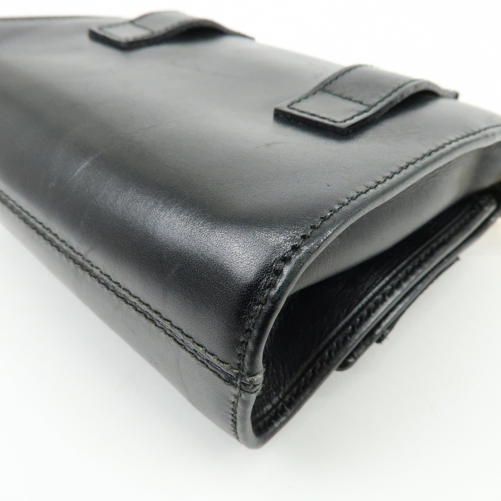 Ferragamo Vara Ribbon Leather 3 Way Bag Shoulder Clutch Bag Black