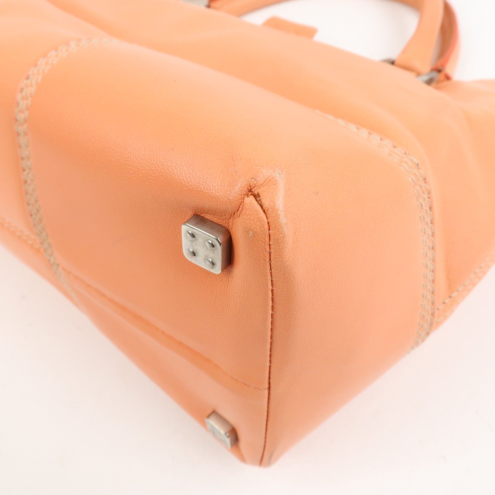LOEWE Anagram Nappa Leather Hand Bag Tote Bag Pink