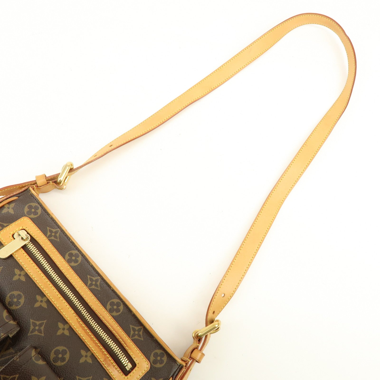 Louis Vuitton Monogram Hudson GM Shoulder Bag Brown M40045