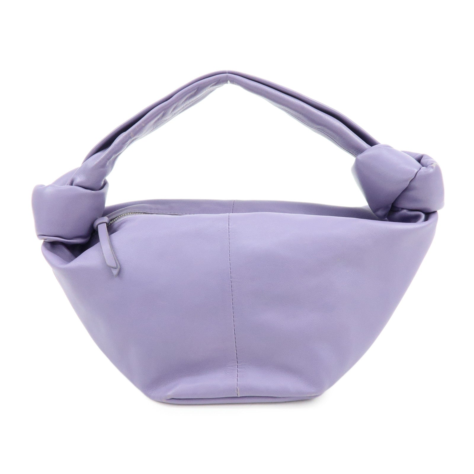 BOTTEGA VENETA Double Knot Leather Hand Bag Purple