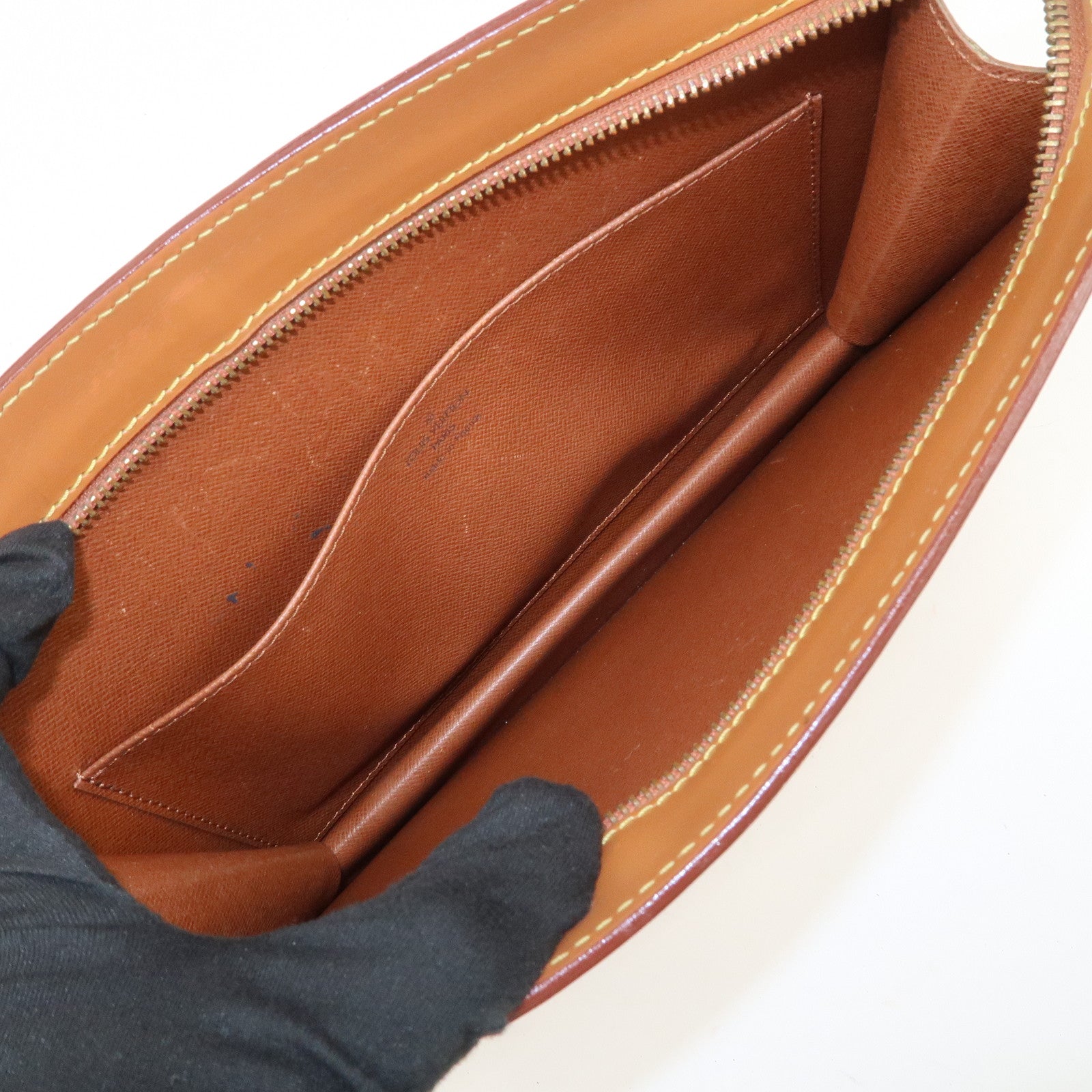 Louis Vuitton Epi Pochette Homme Clutch Bag Zipang Gold M52528